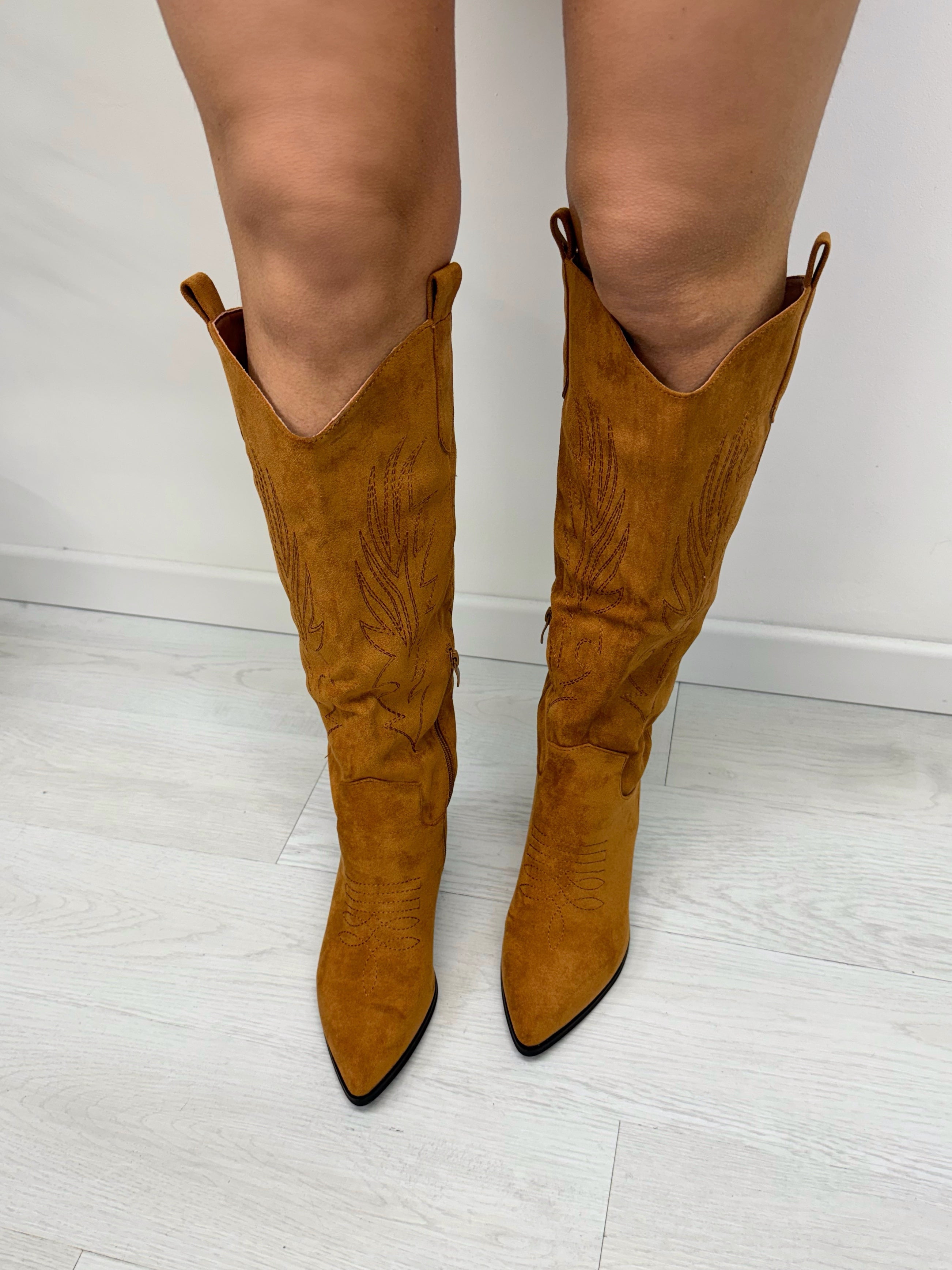 Texano scamosciato camel