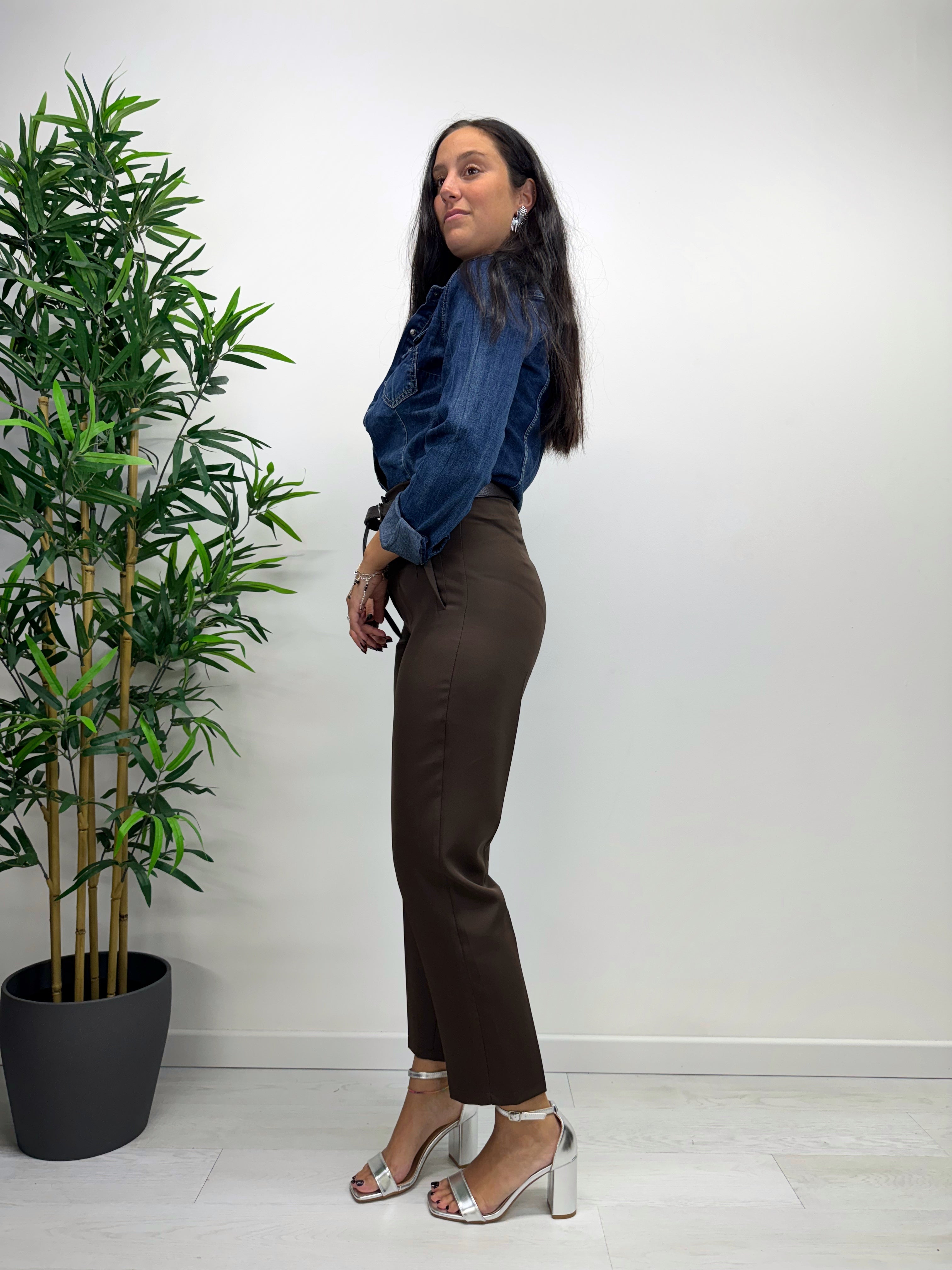 Camicia in jeans lavaggio medio