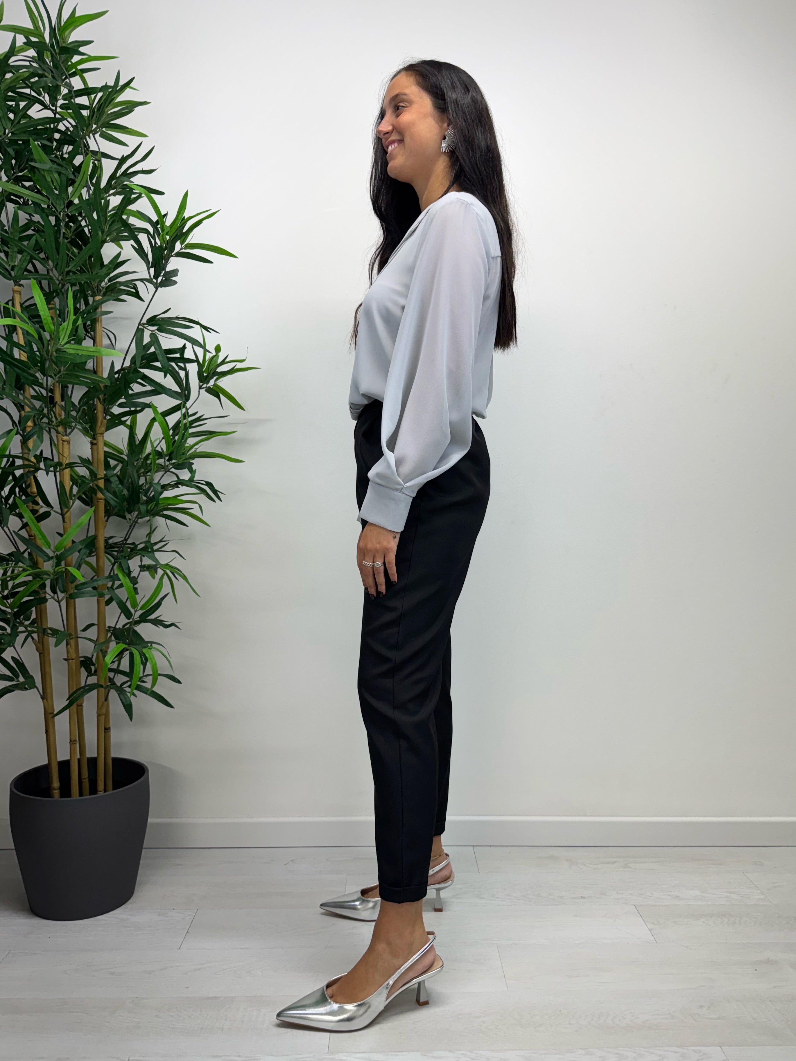 Pantaloni MARGARET con elastico nero