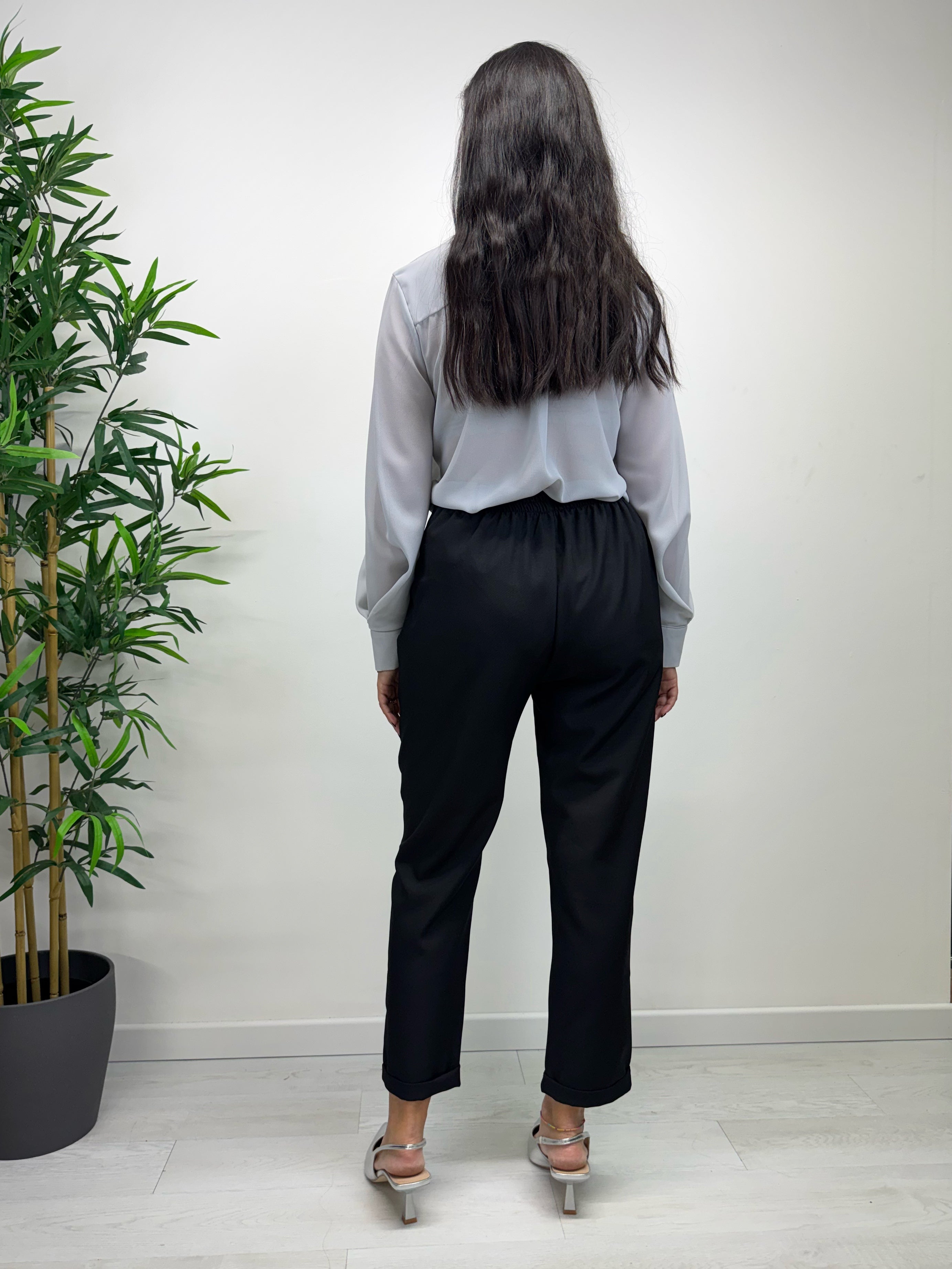 Pantaloni MARGARET con elastico nero