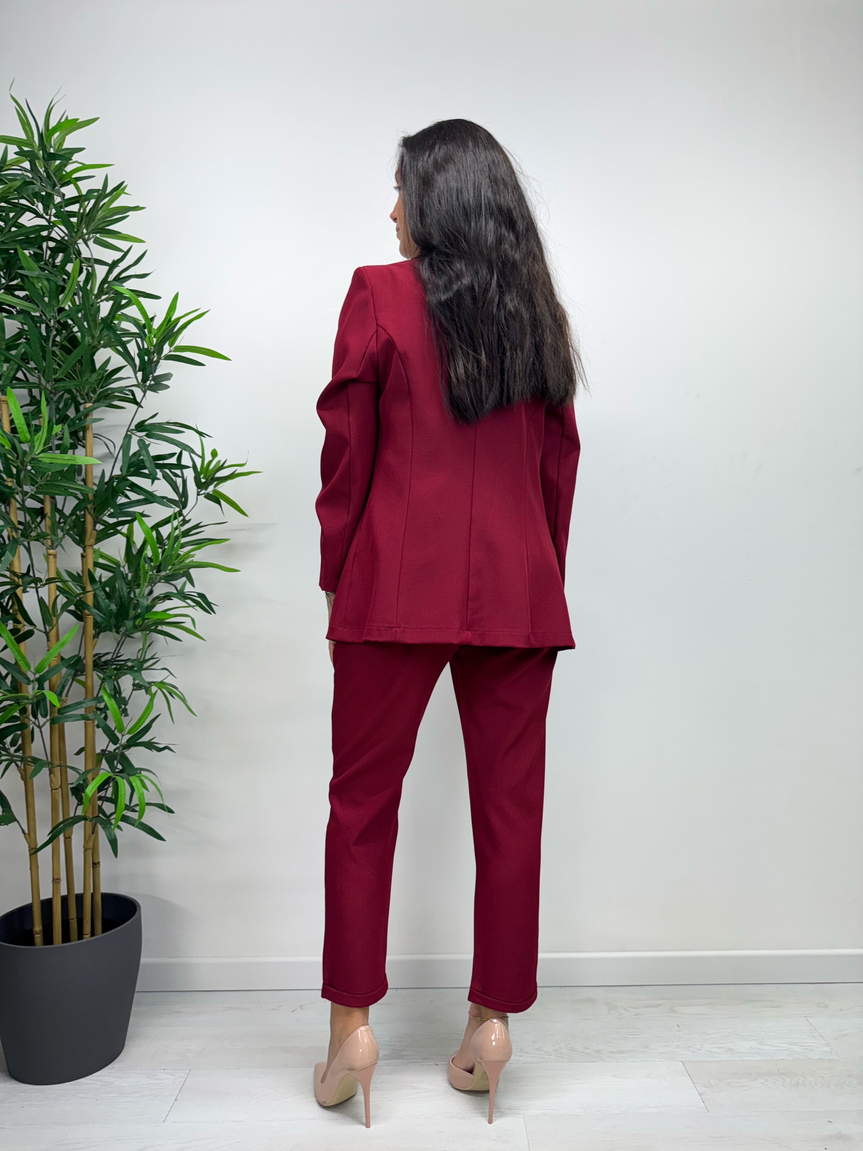 Pantaloni MARGARET con elastico fragola