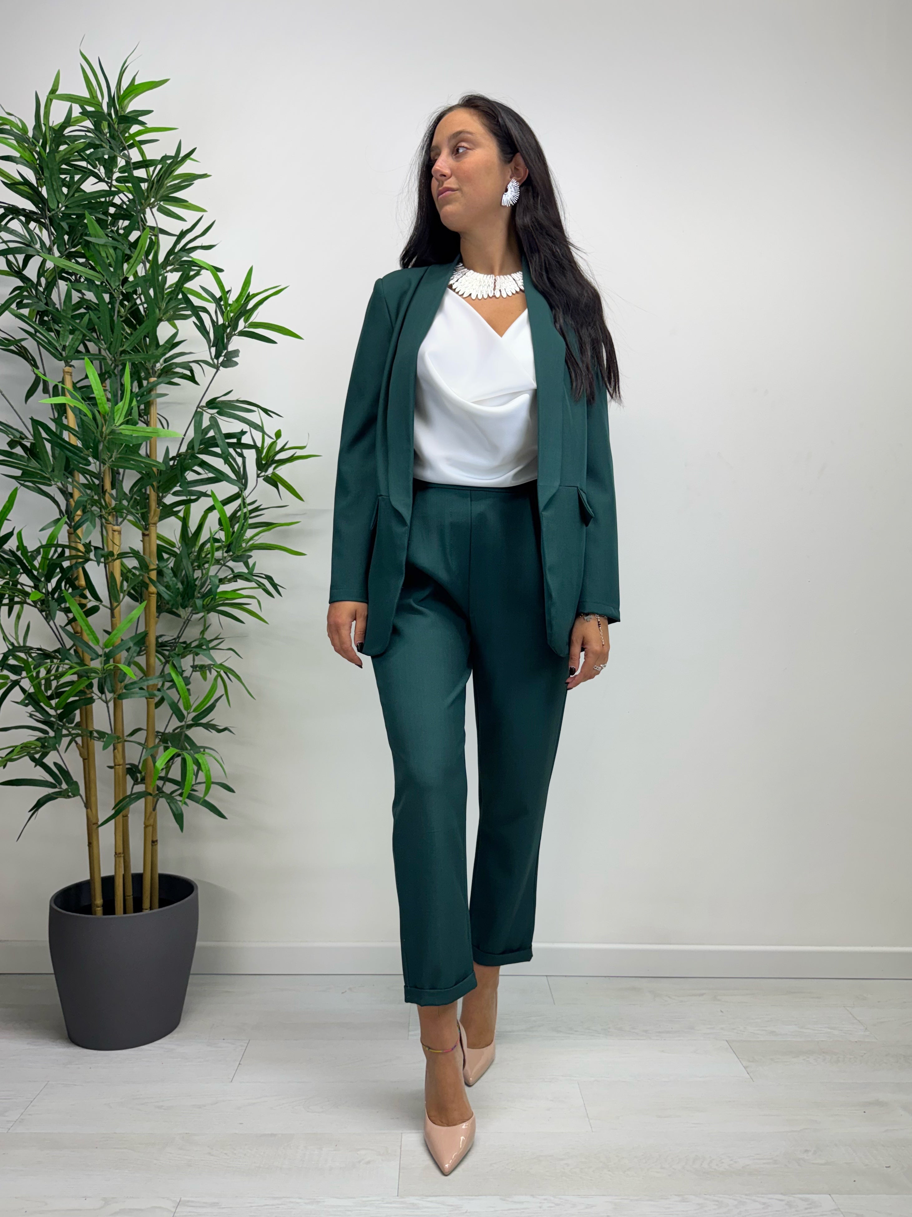 Blazer MARGARET manica lunga verdone