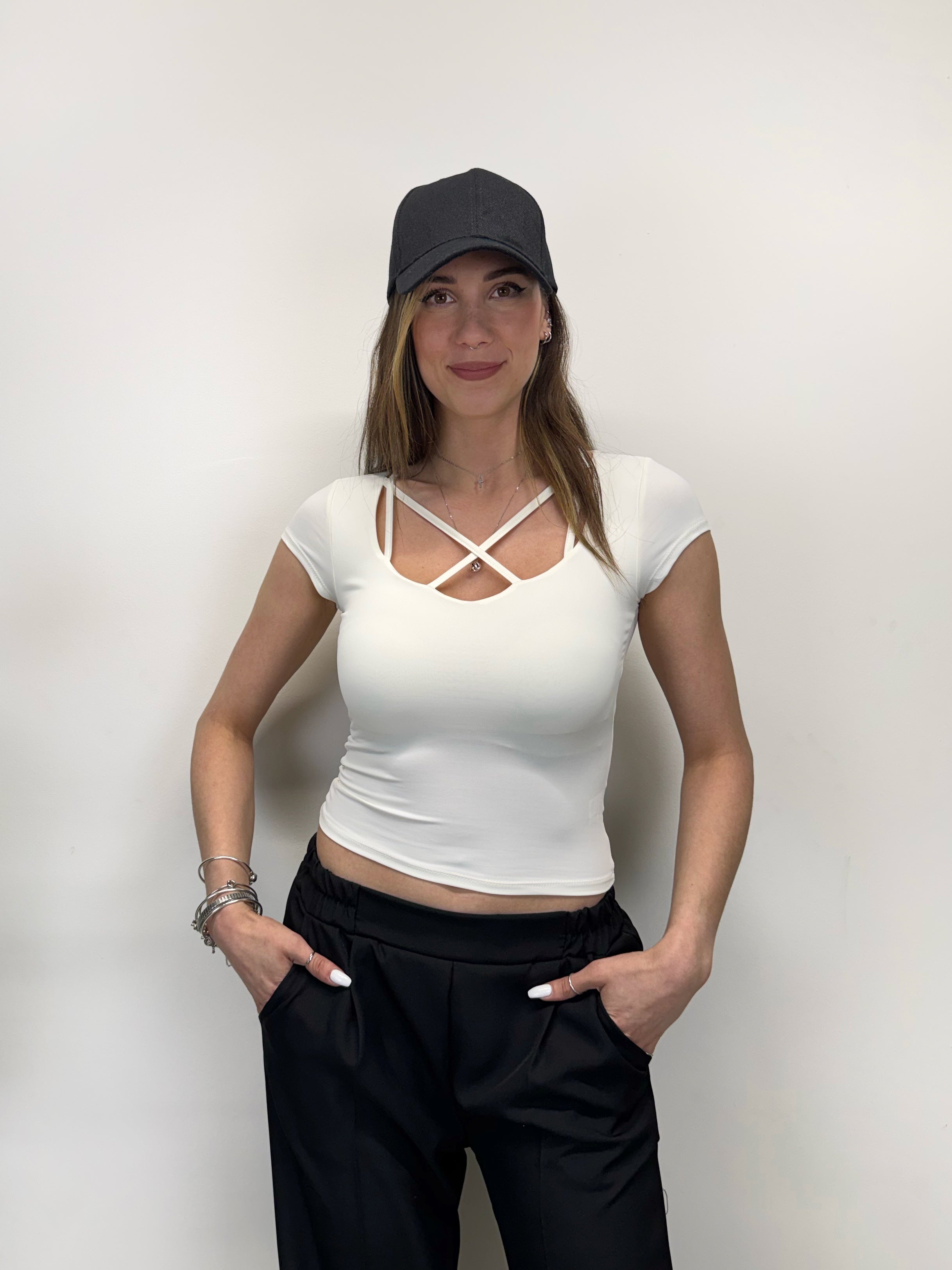 Crop top CROSS +colori