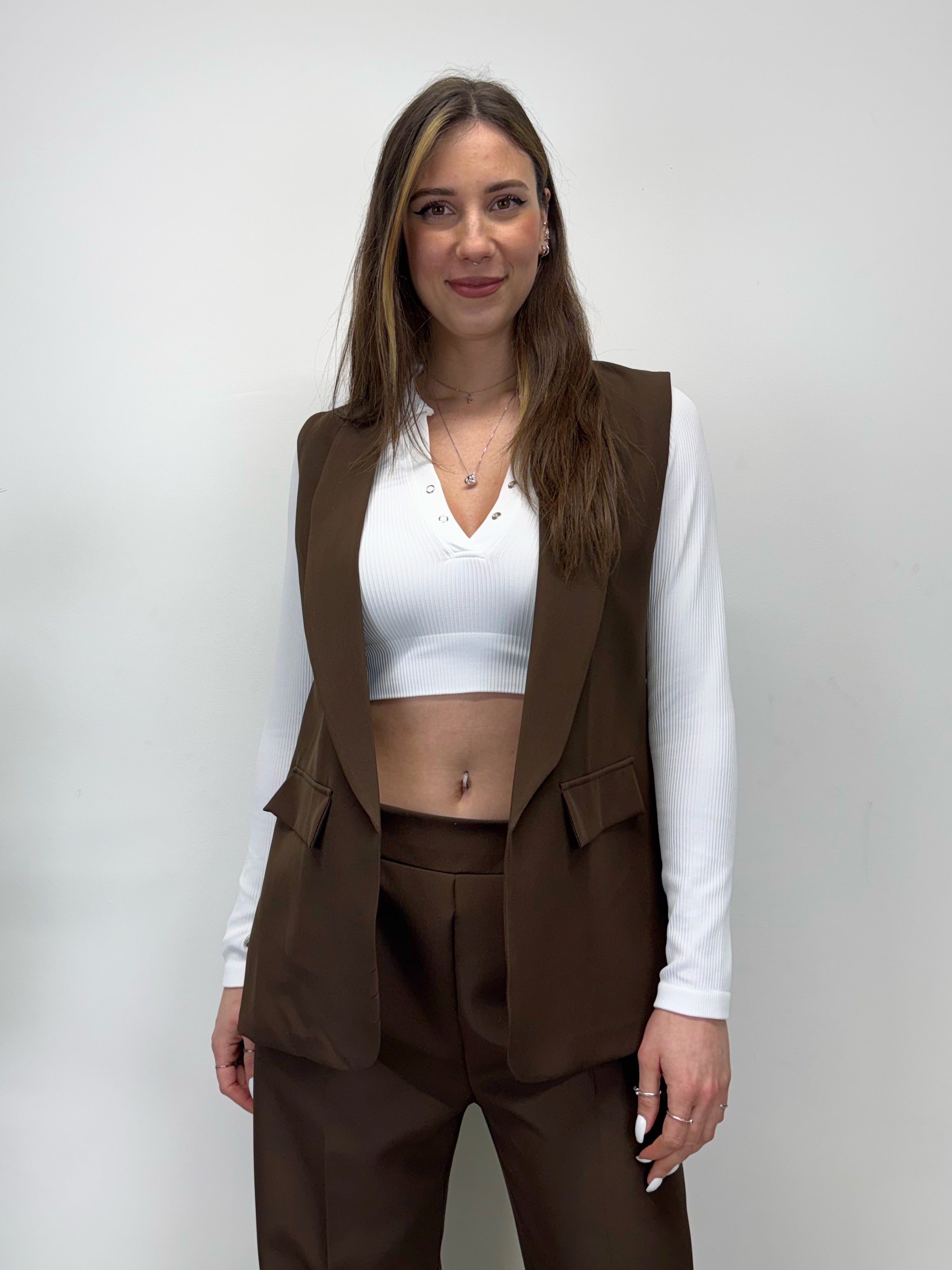 Gilet DORA cioccolato