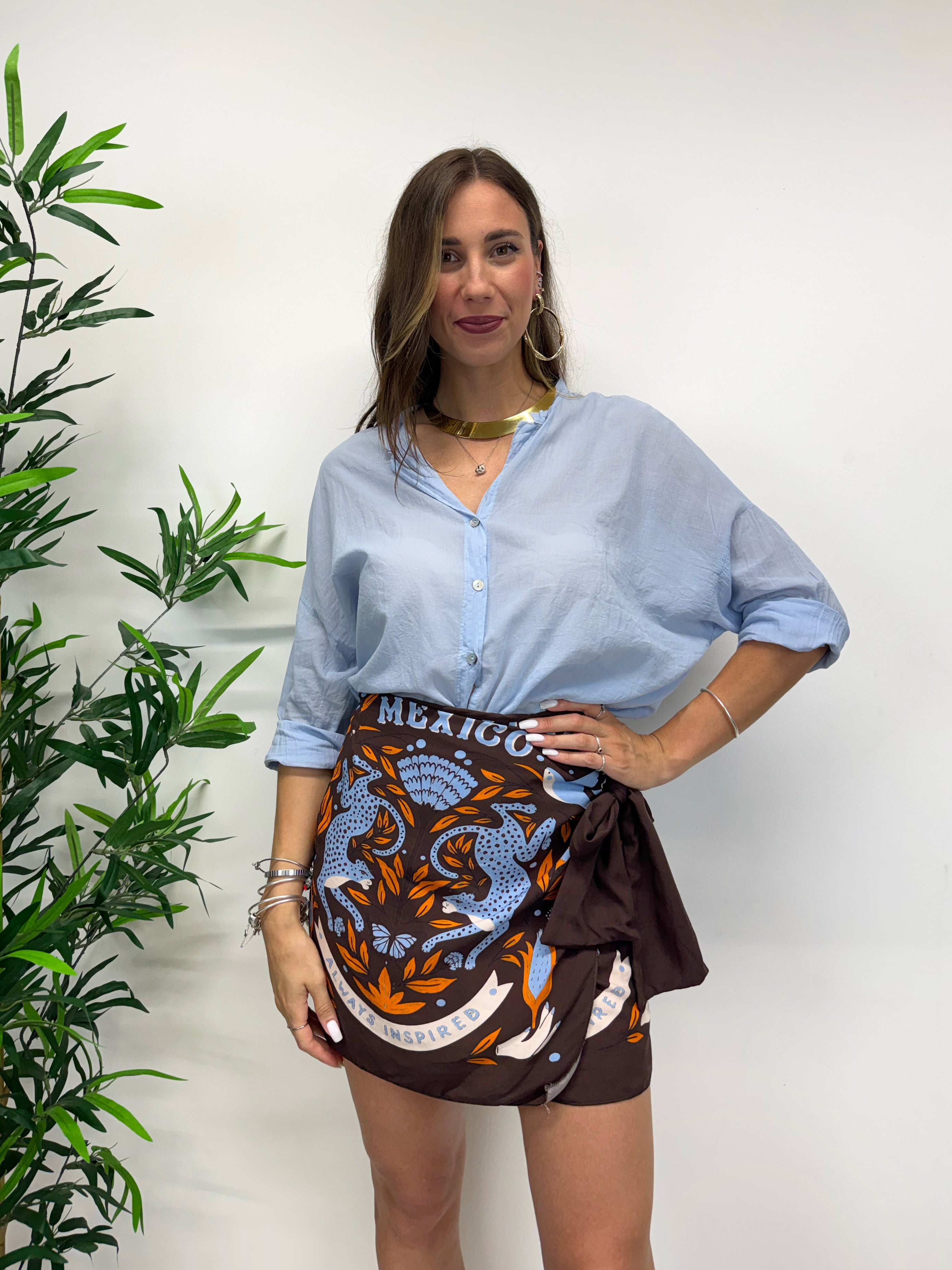 Camicia MERIDA cielo