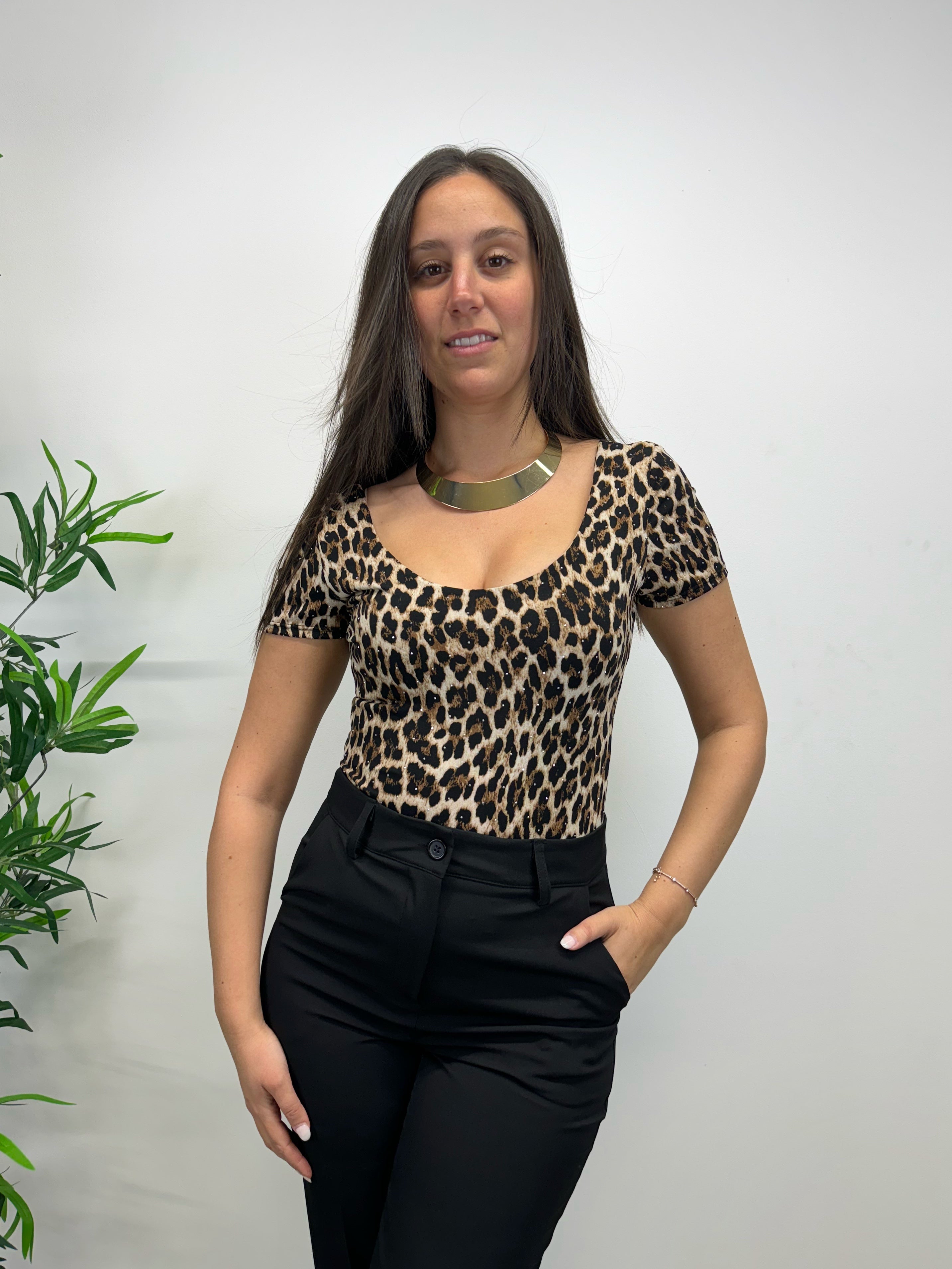 Body LEO con strass