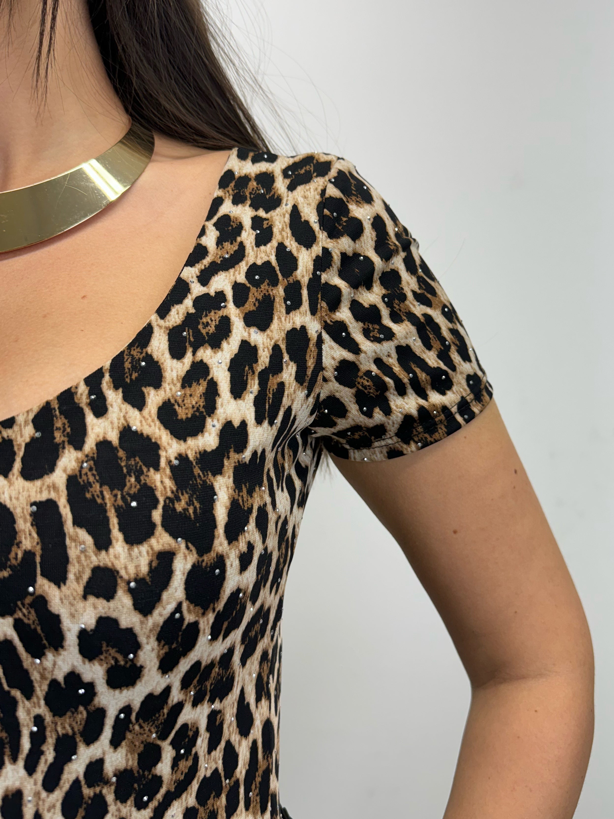 Body LEO con strass
