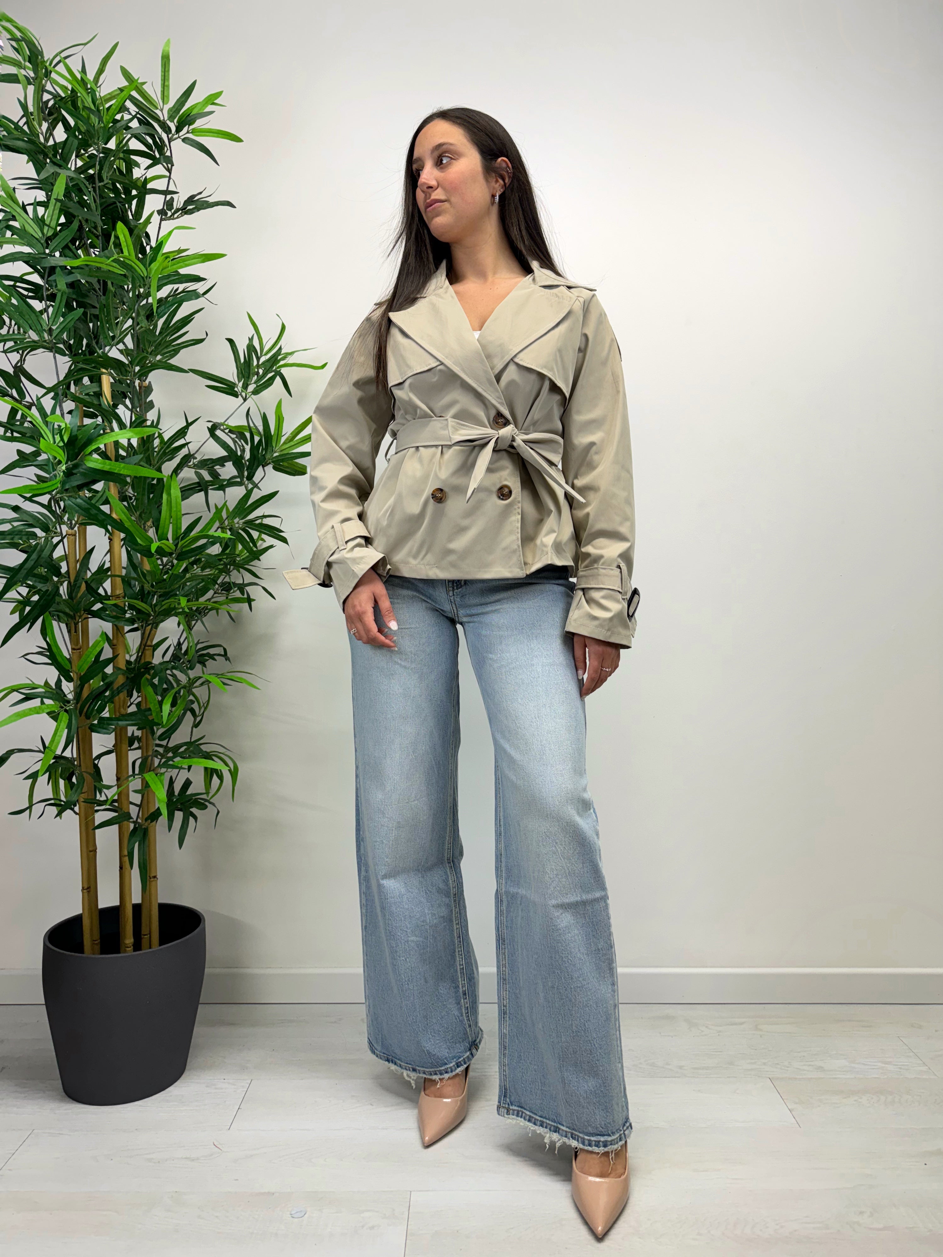 Jeans a palazzo denim chiaro