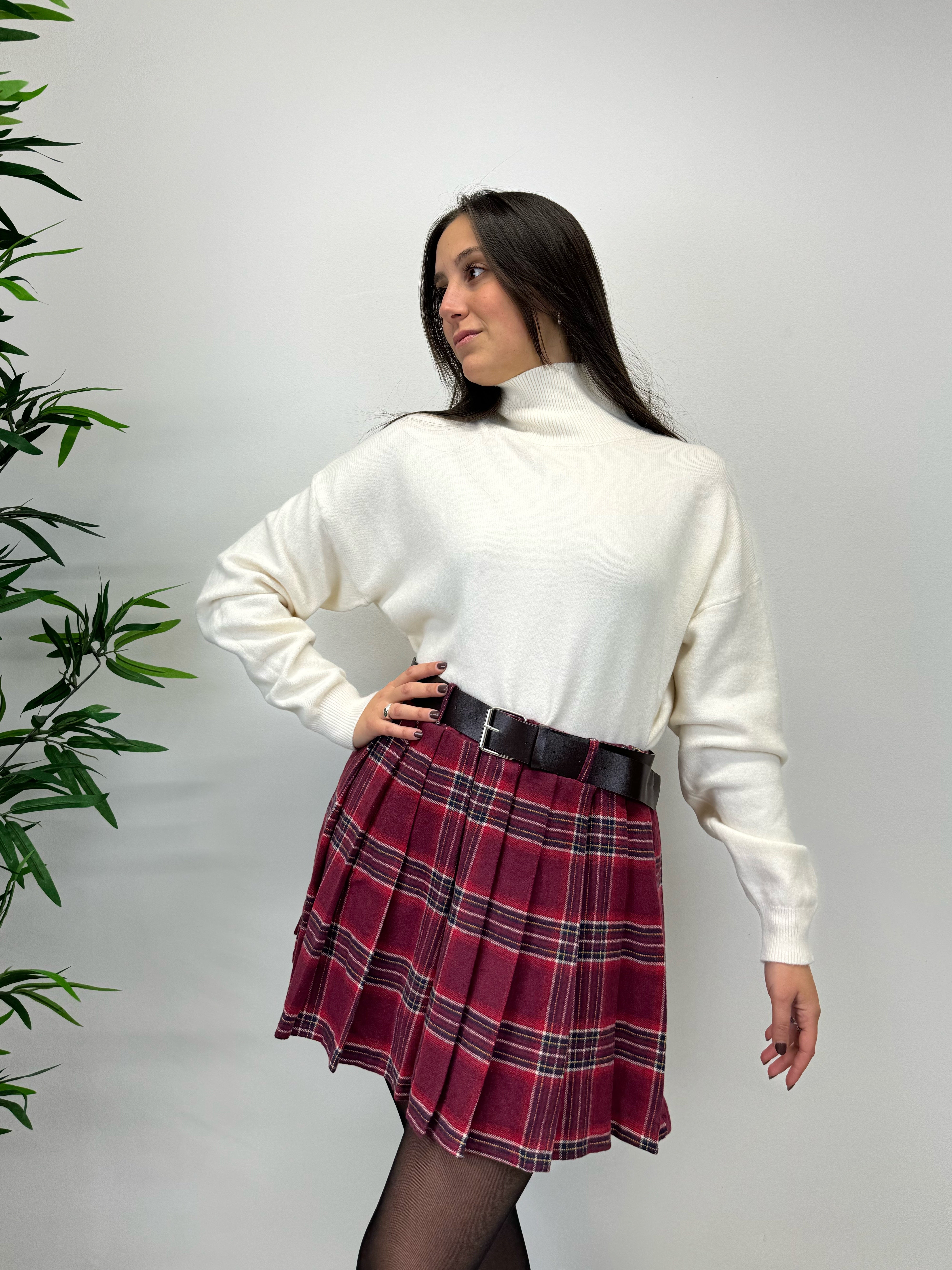 Mini bordeaux in tartan