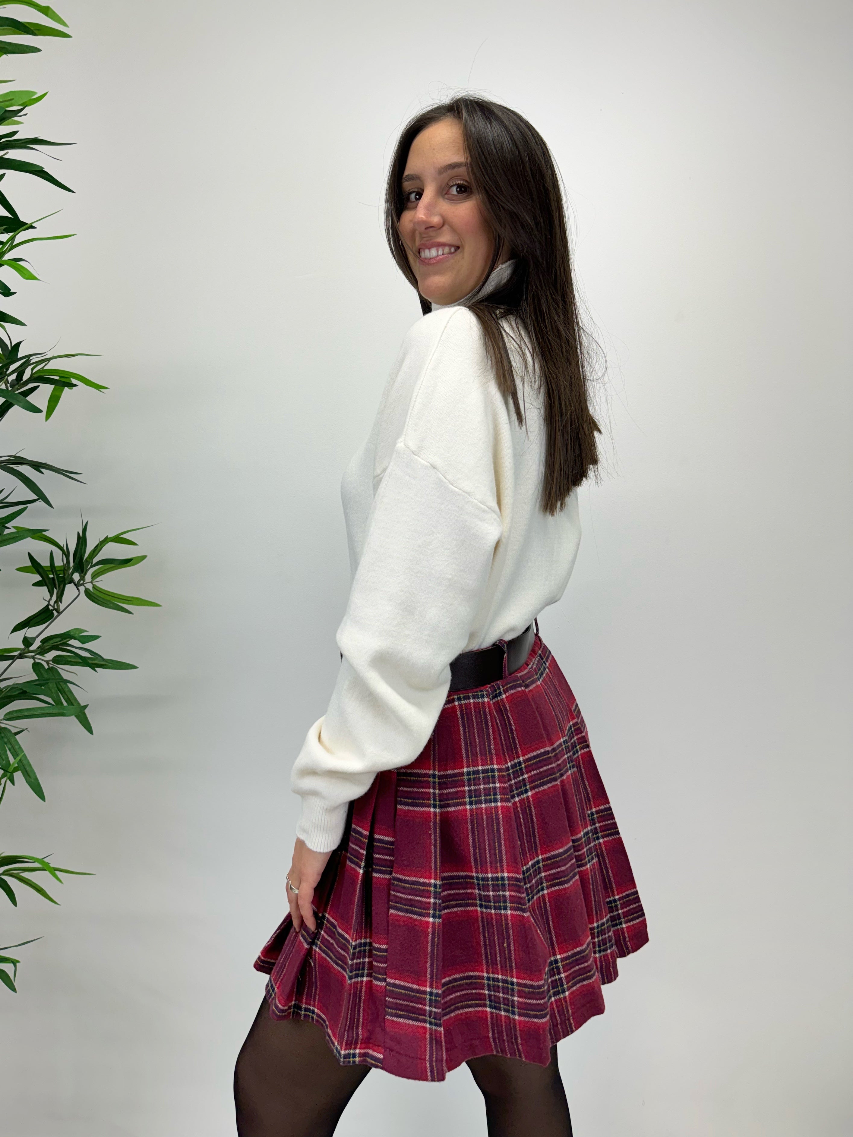 Mini bordeaux in tartan