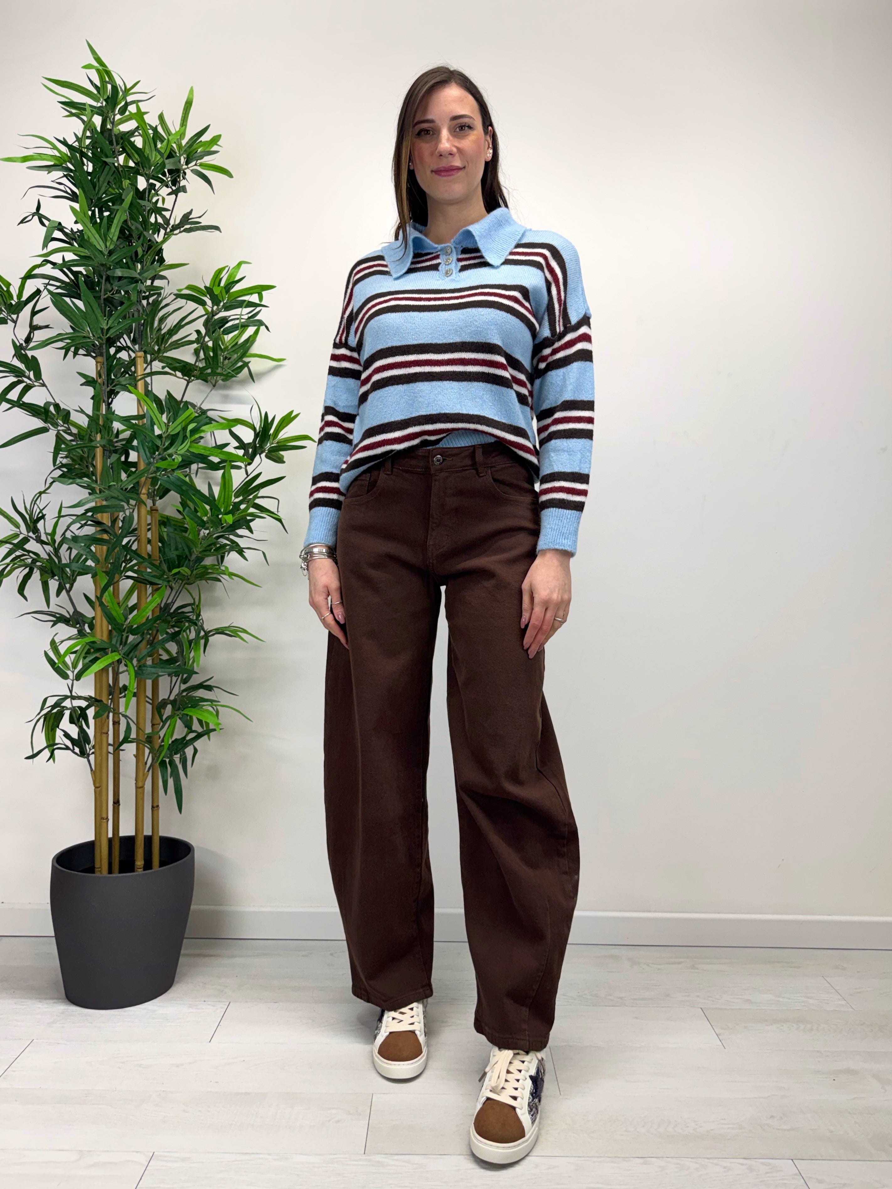 Polo in maglina celeste