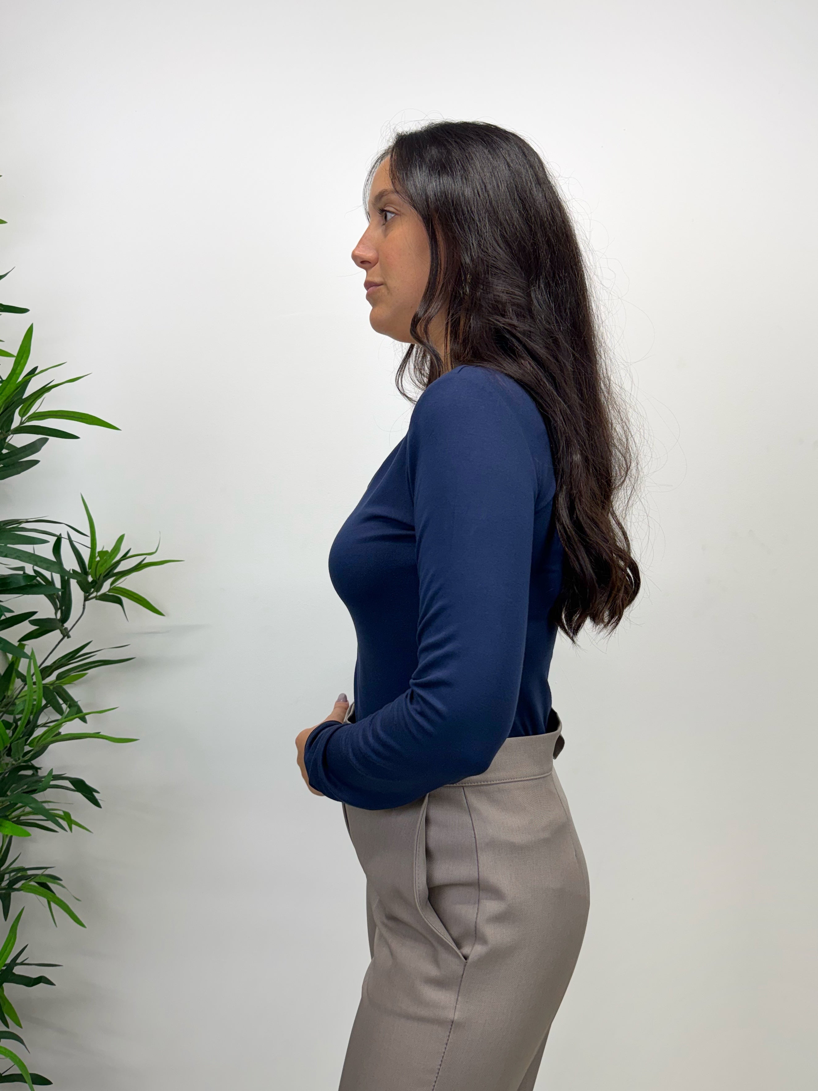 Top basico manica lunga +colori