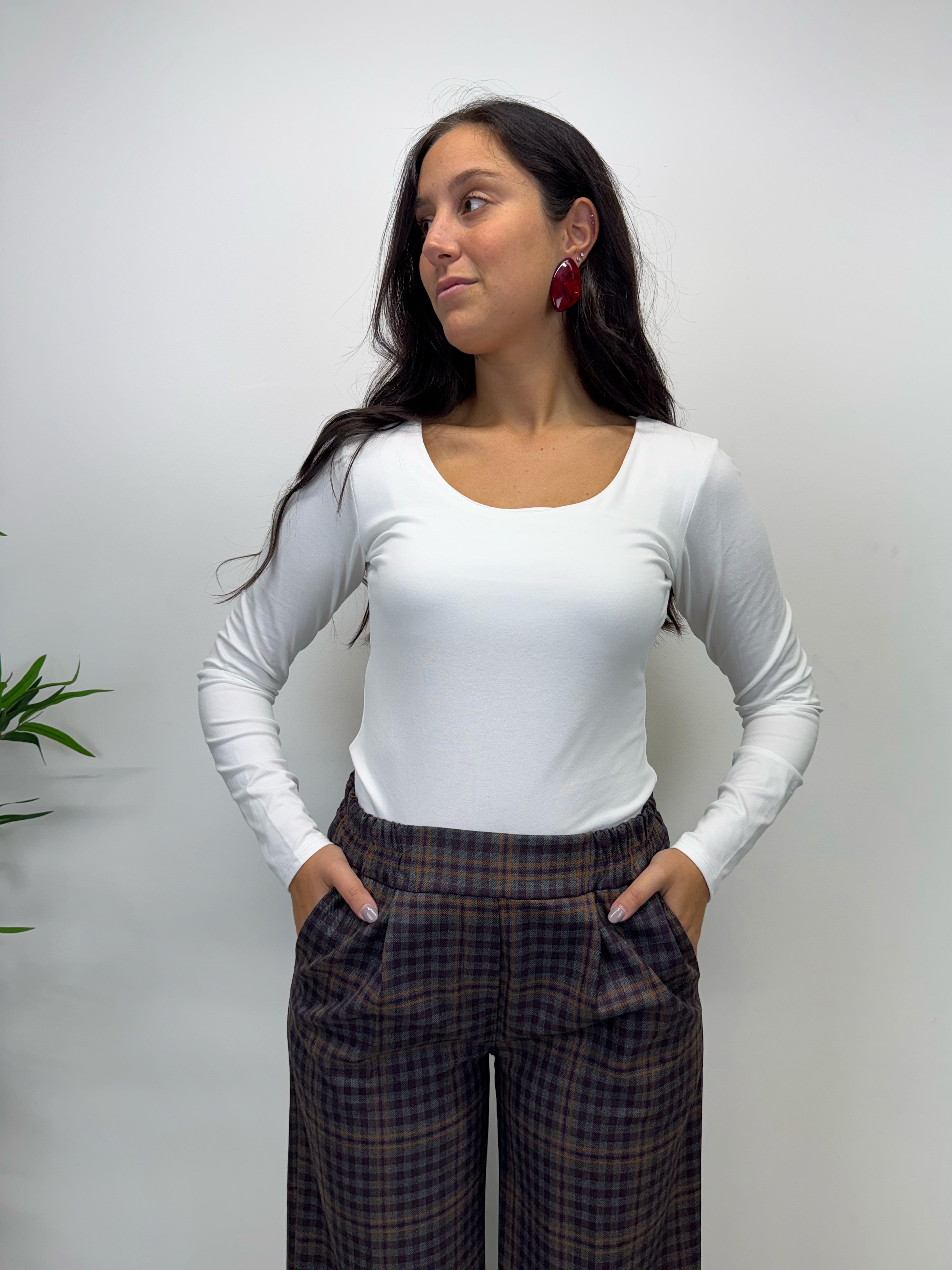 Top basico manica lunga +colori