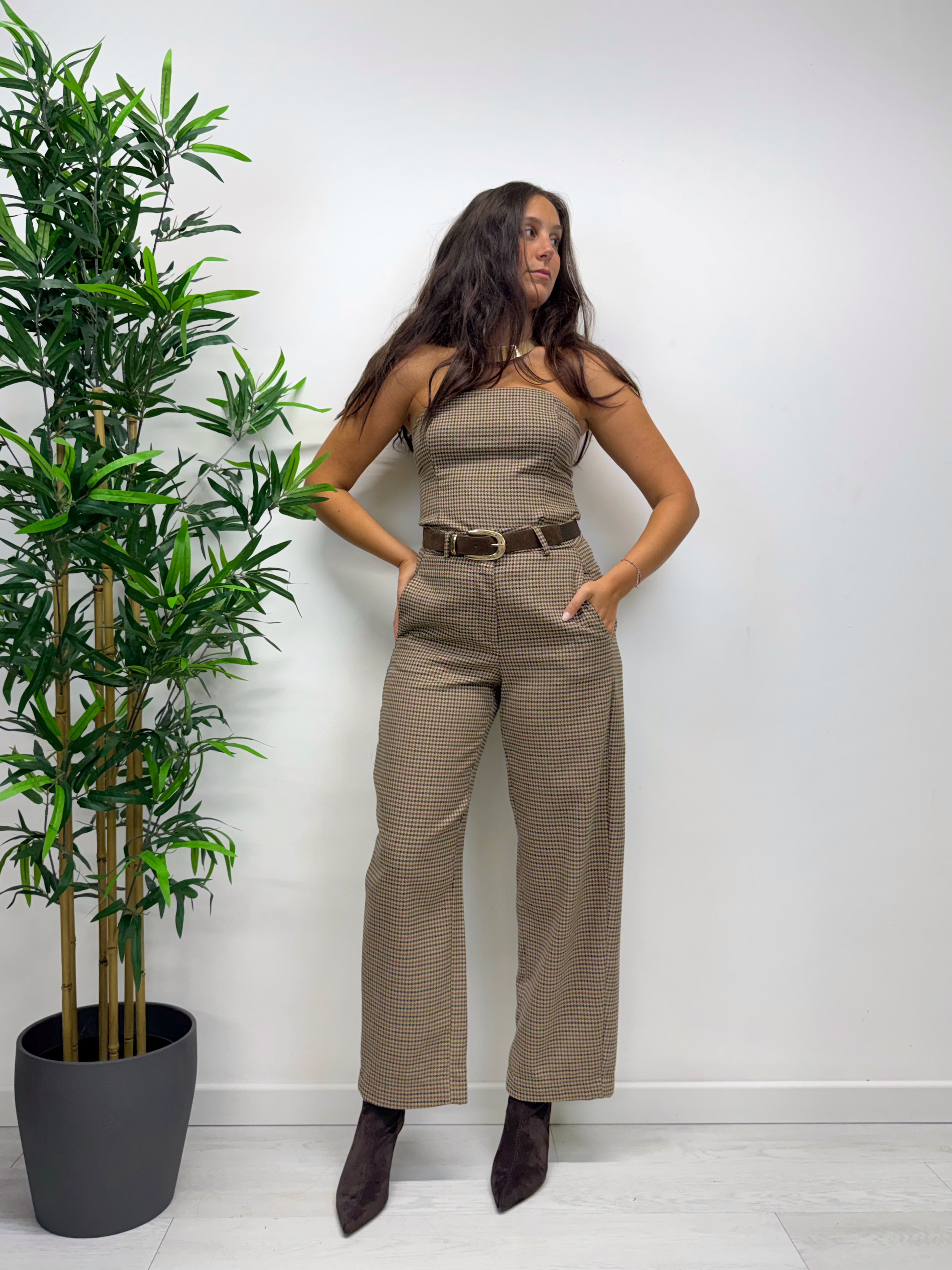 Pantaloni Saiph pied de poule