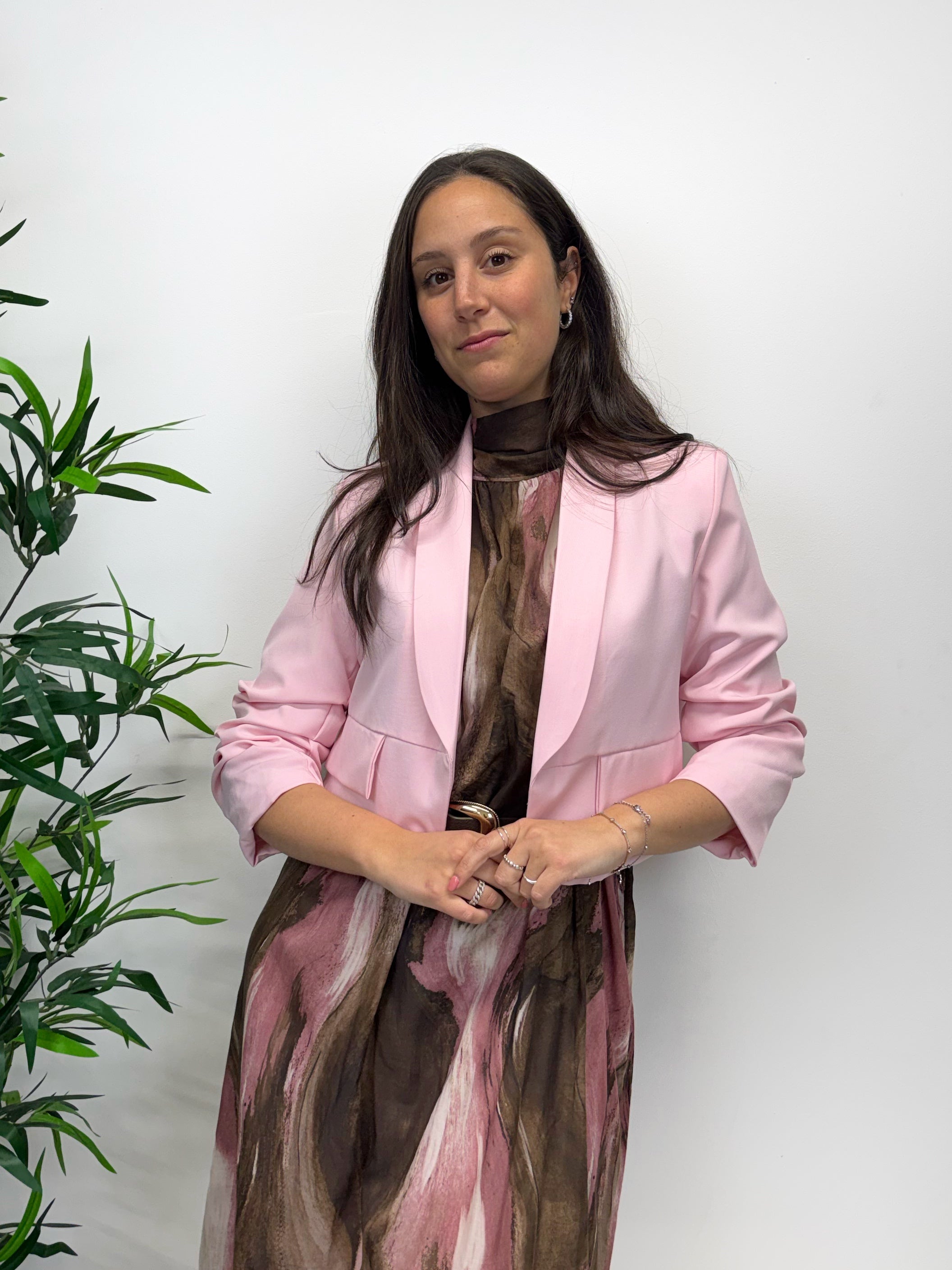Blazer crop con manica arricciata +colori