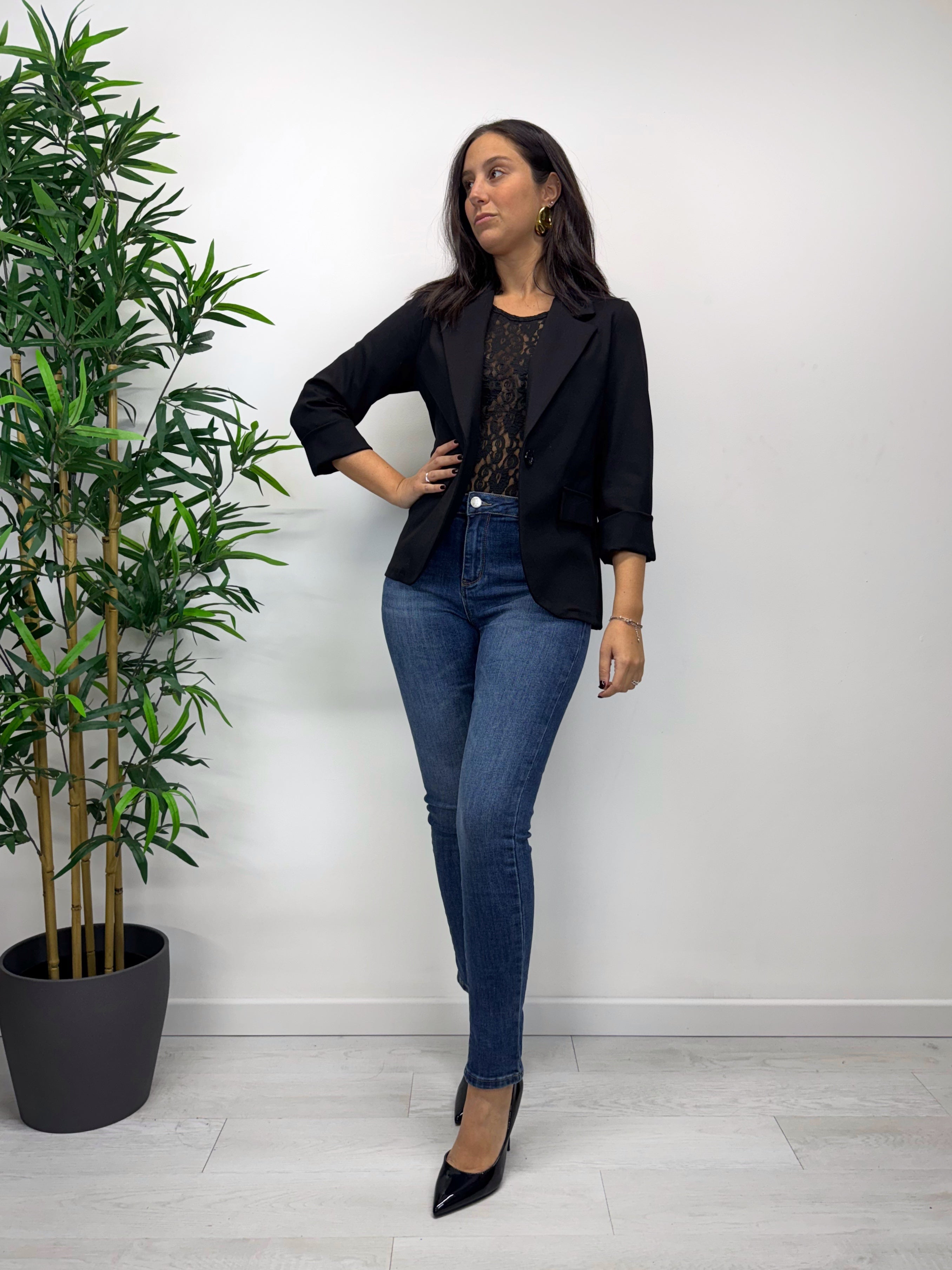 Skinny jeans lavaggio medio