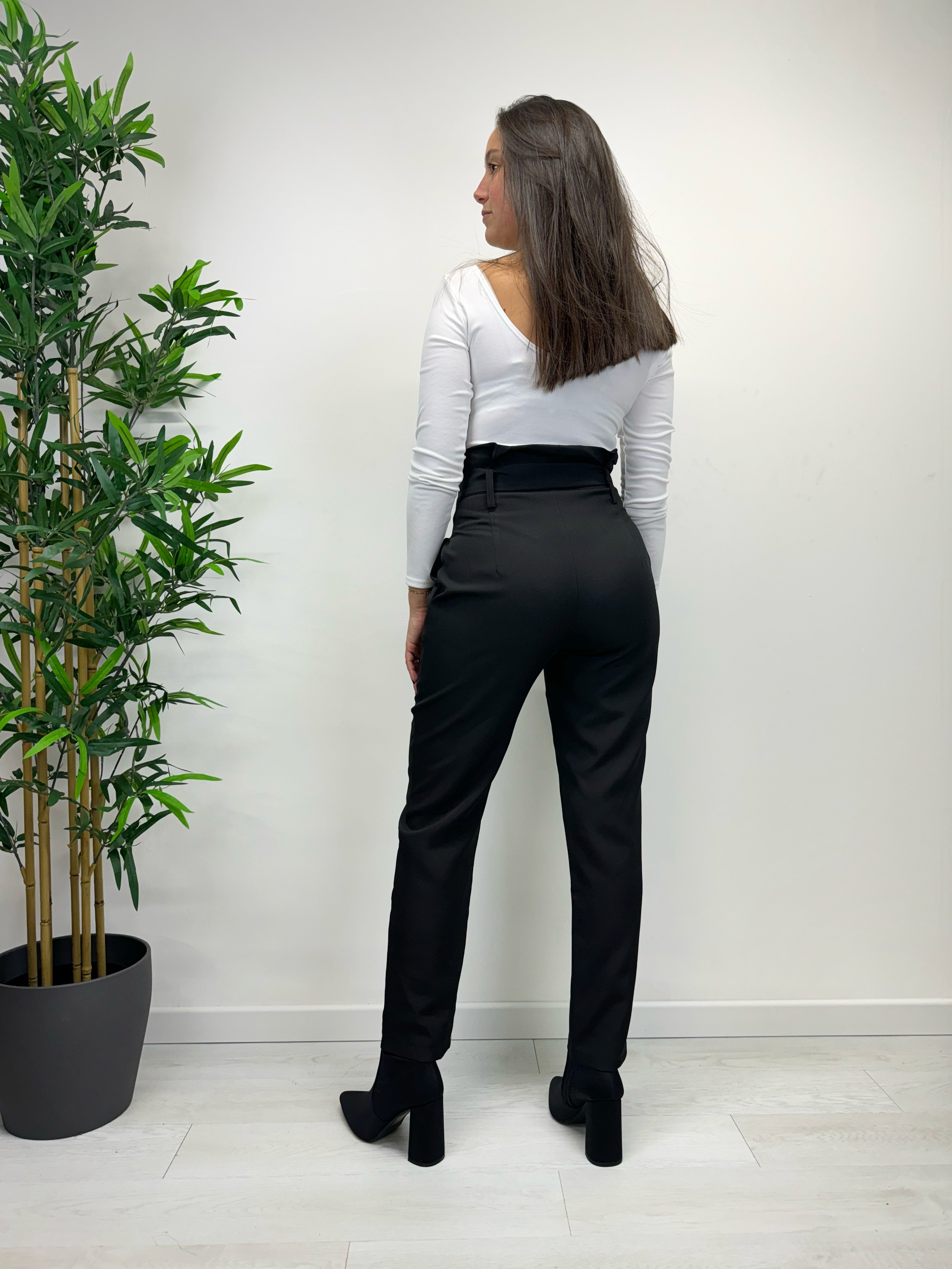 Pantaloni fiocco nero
