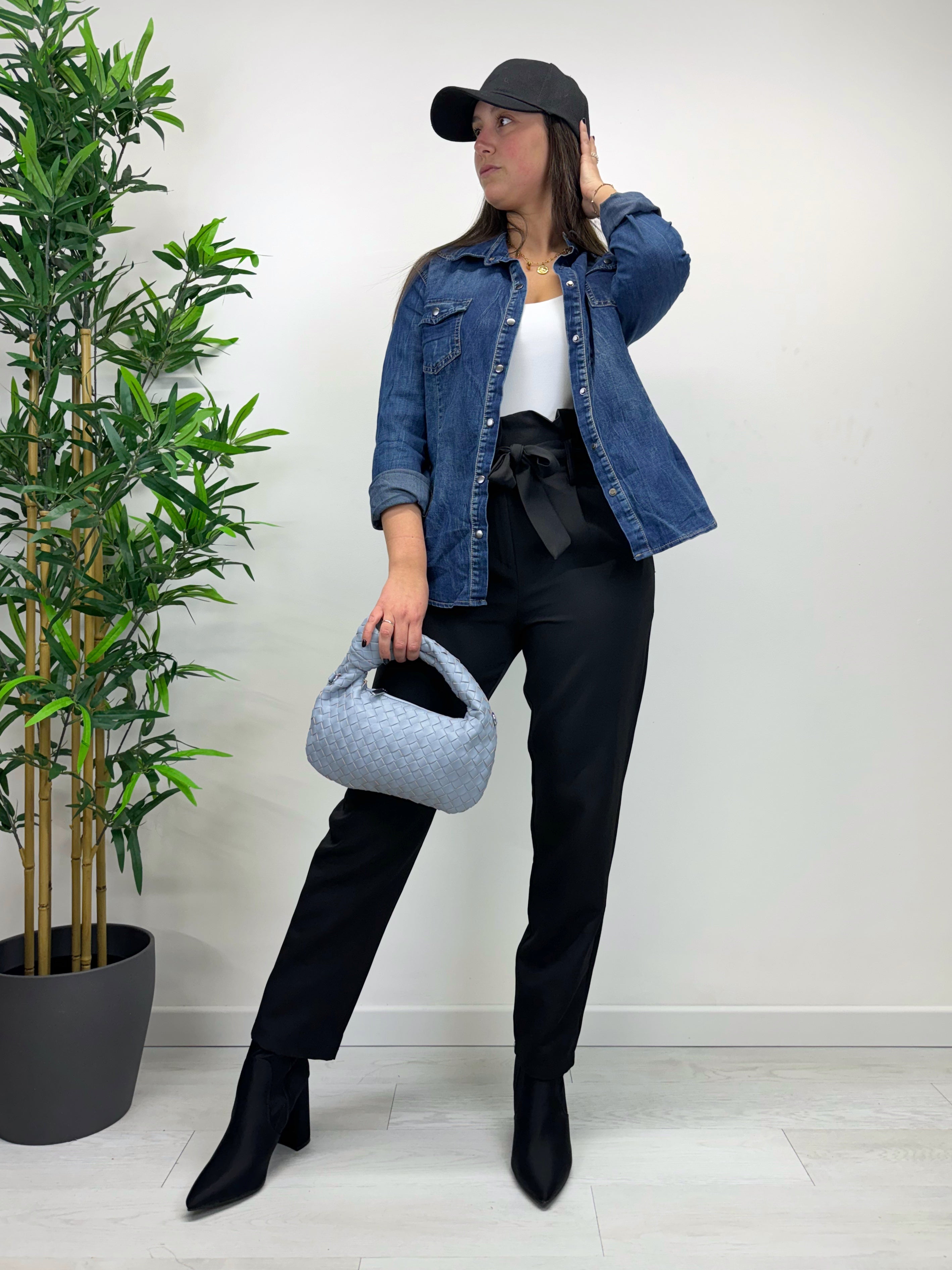 Pantaloni fiocco nero