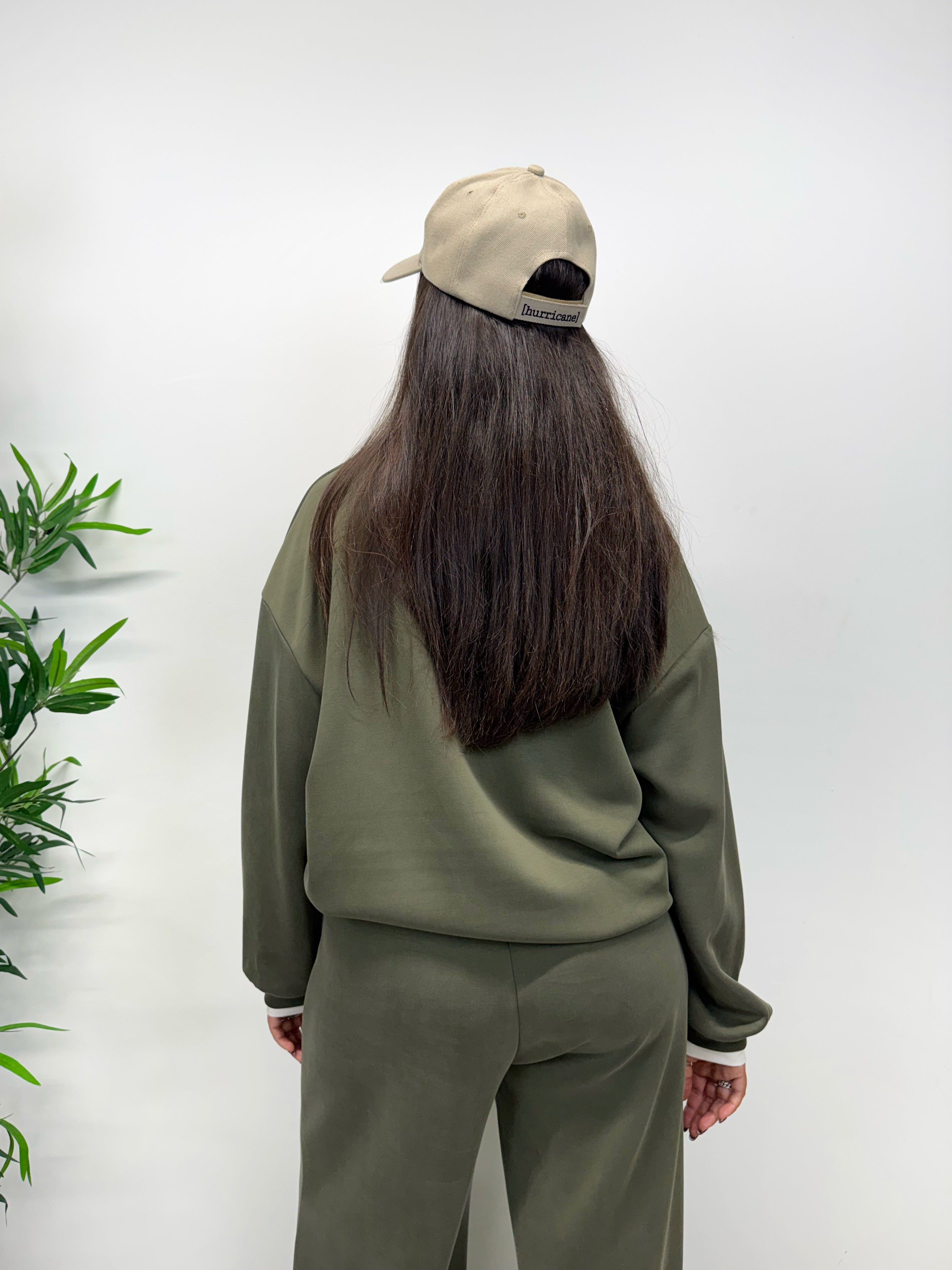 Felpa DOUBLE verde militare