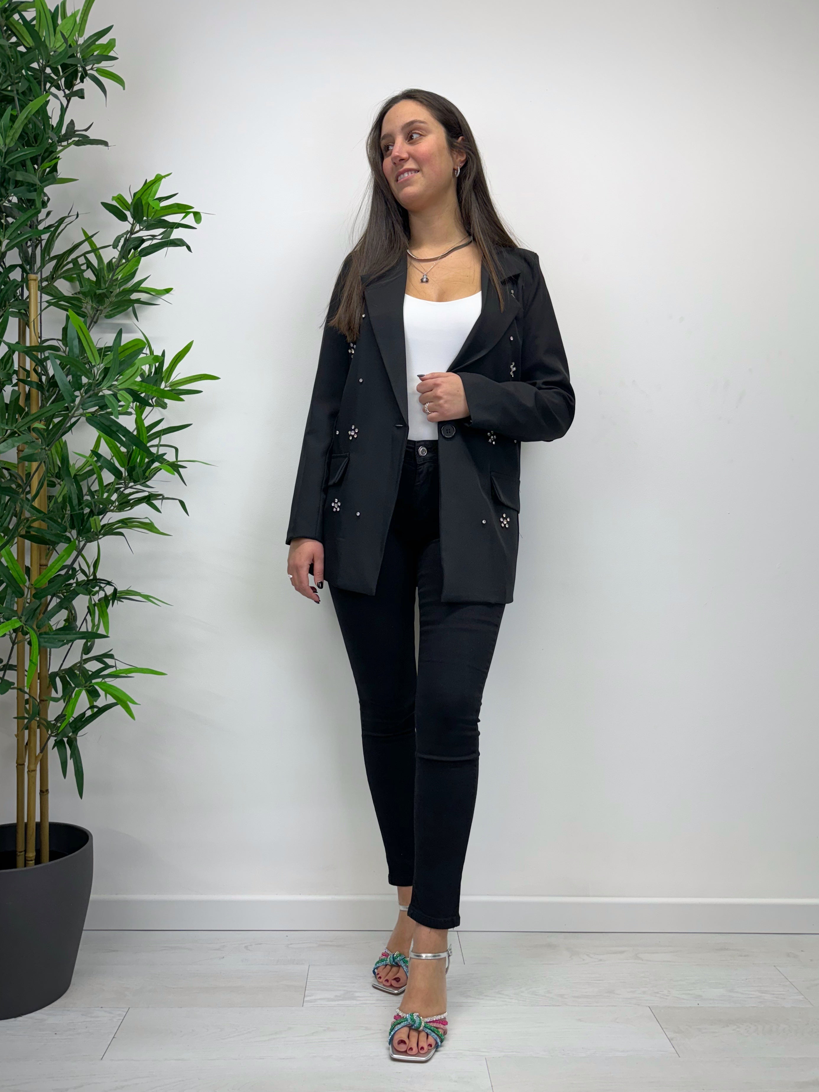 Skinny jeans vita medio alta