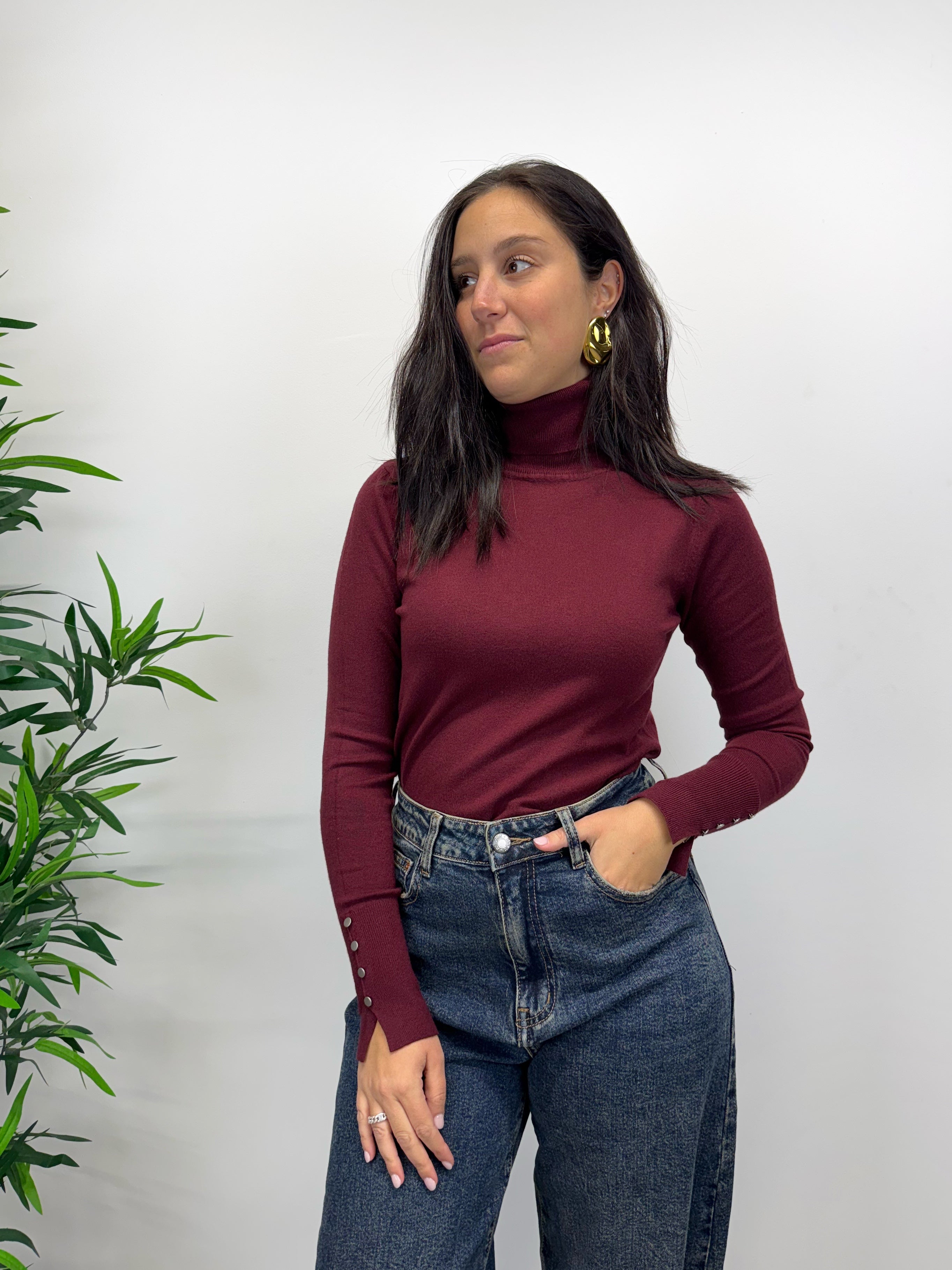 Dolcevita con bottoncini +colori