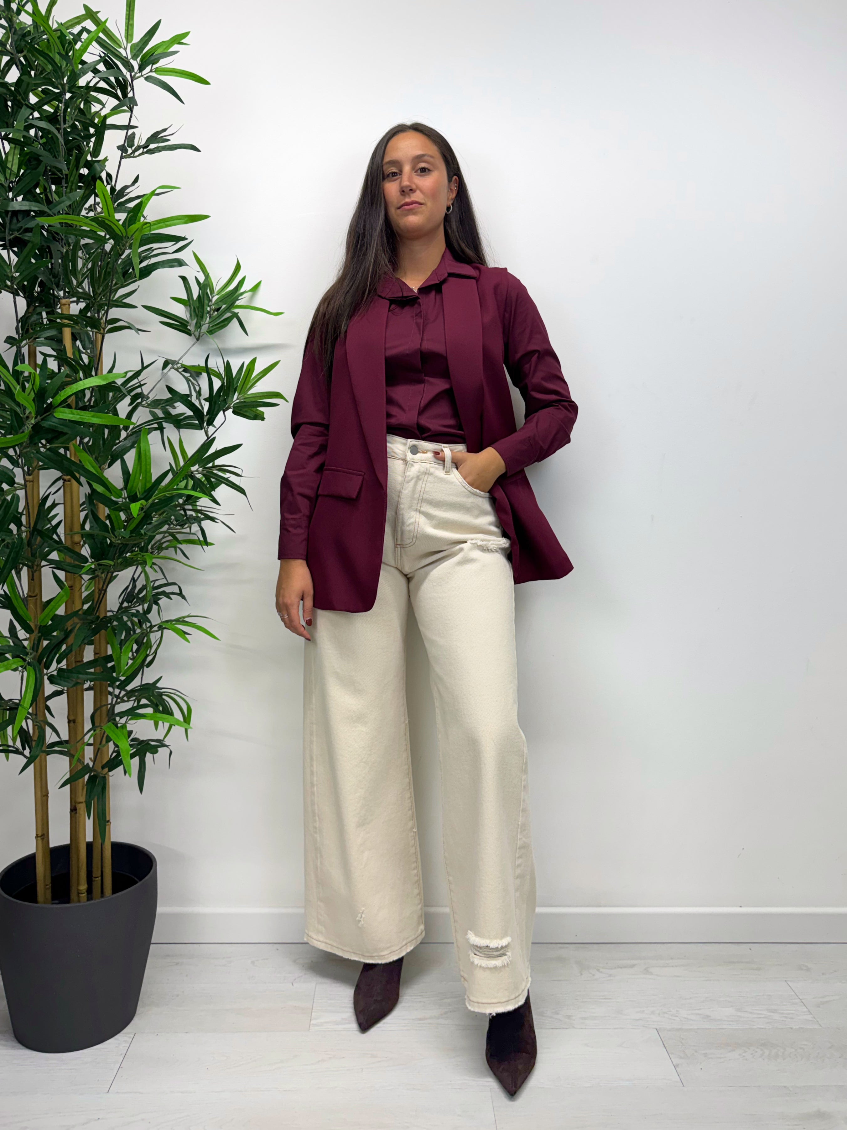 Camicia basic vino