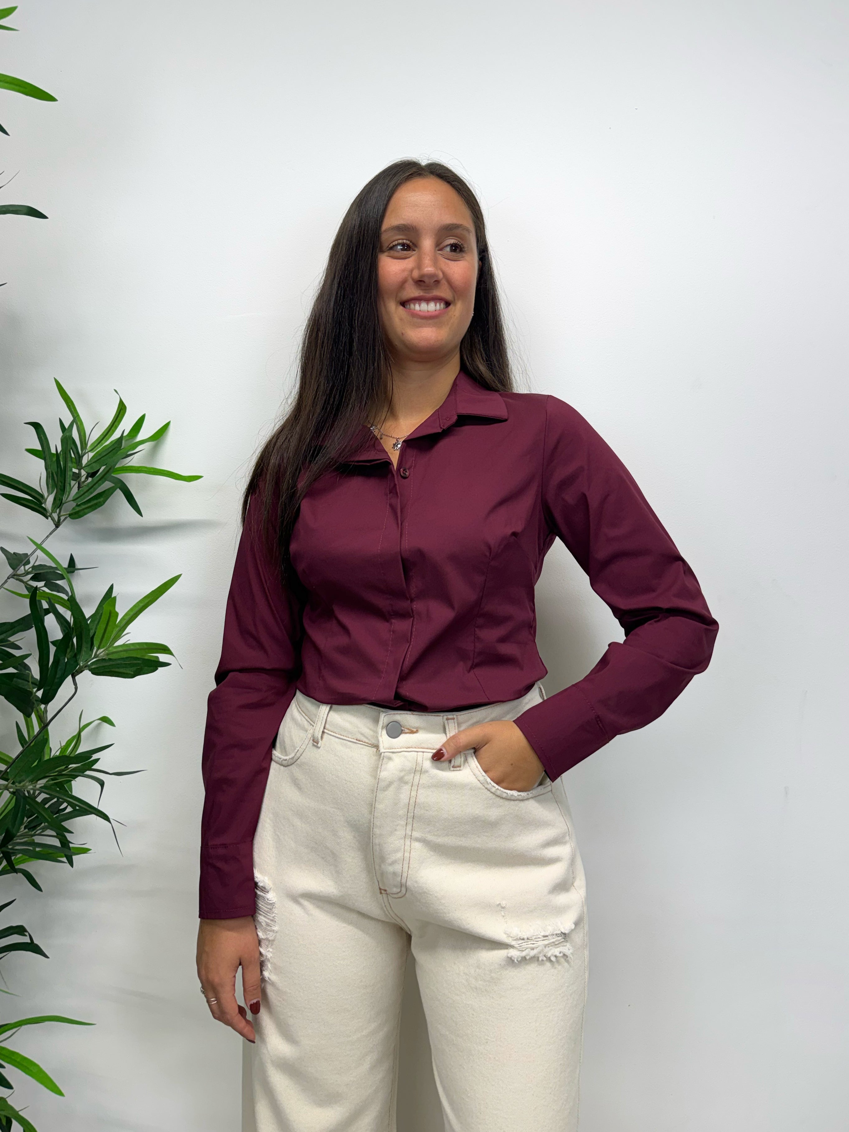 Camicia basic vino