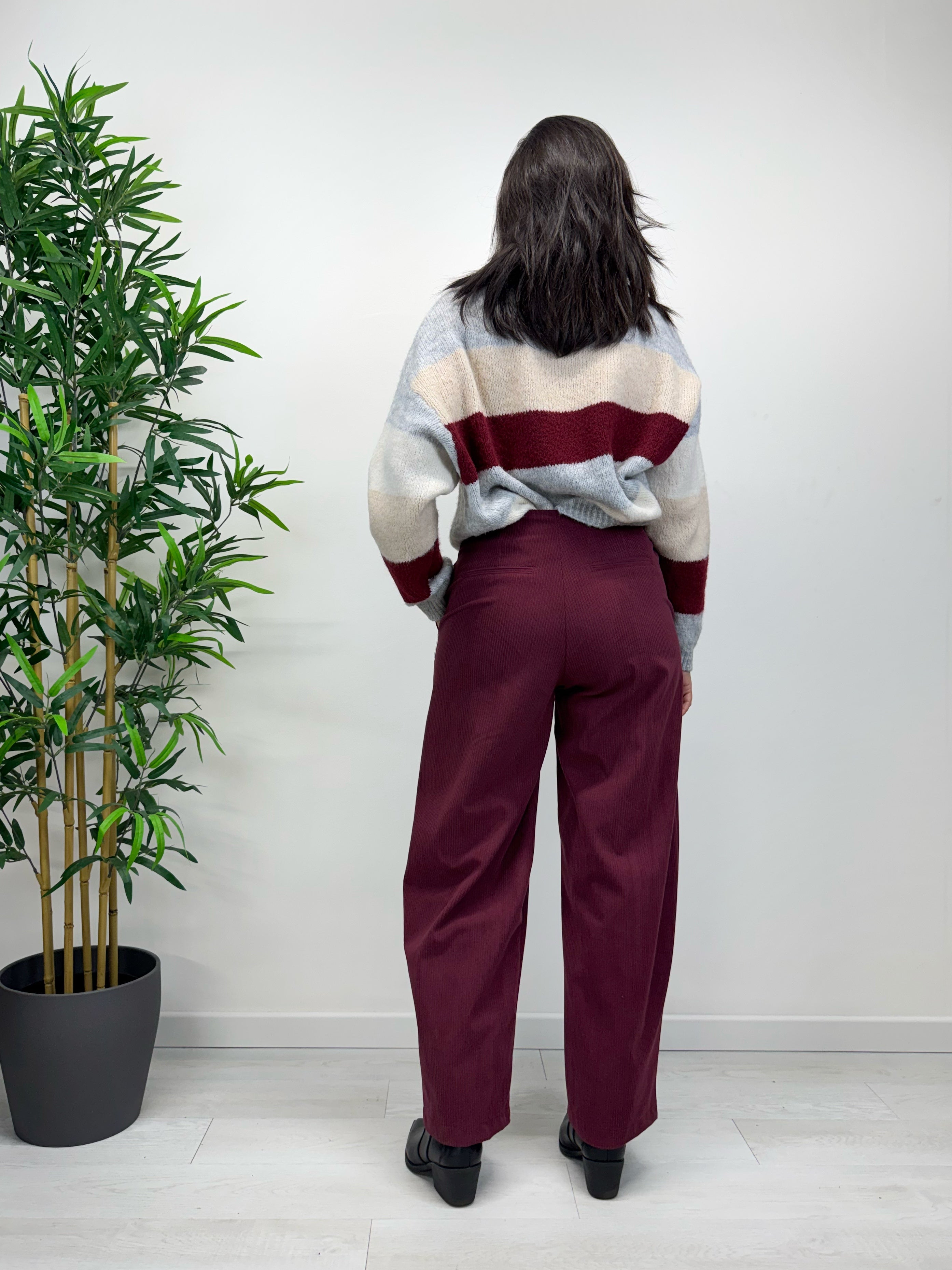 Pantaloni balloon vino