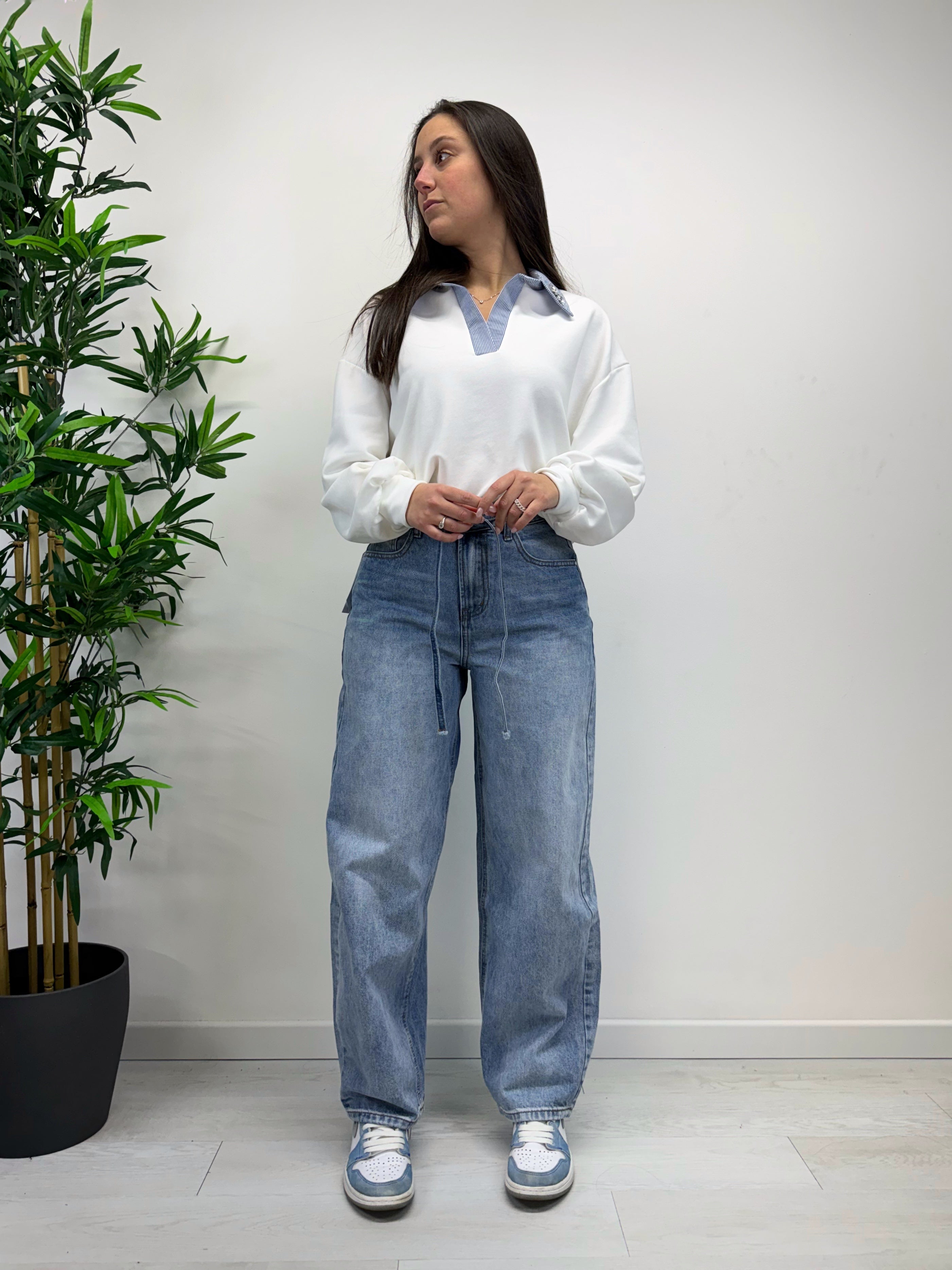 Jeans balloon con lacci