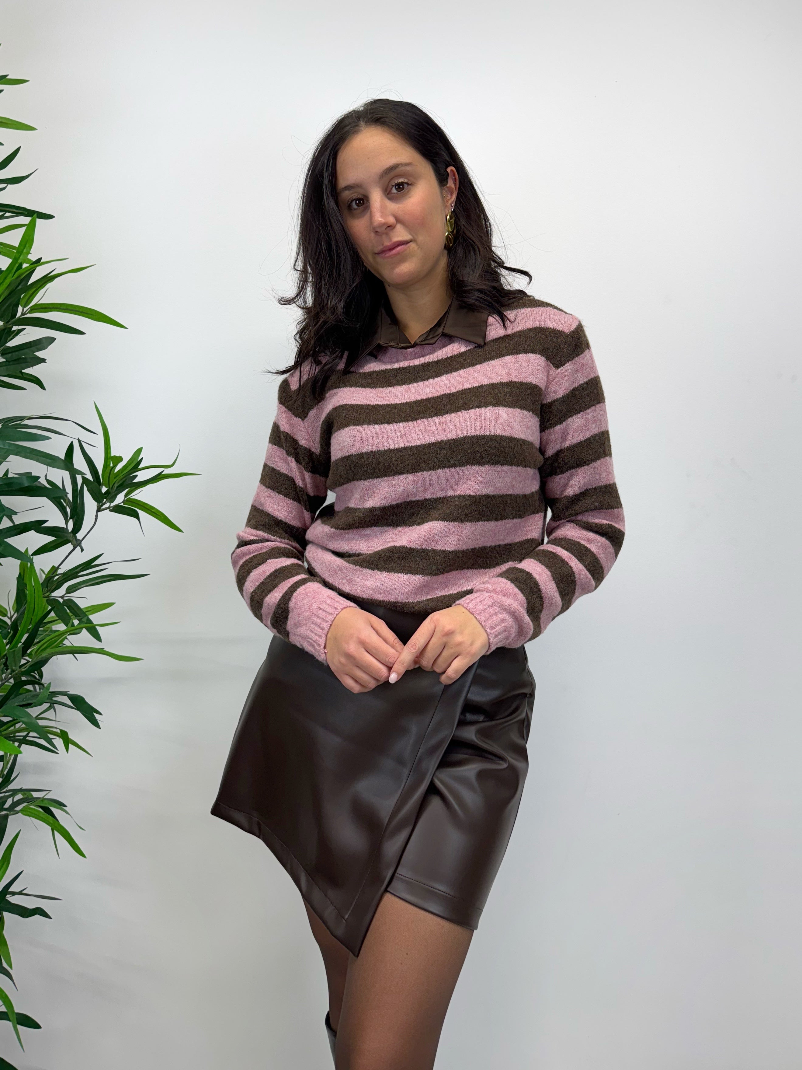 Pantagonna in ecopelle caffè