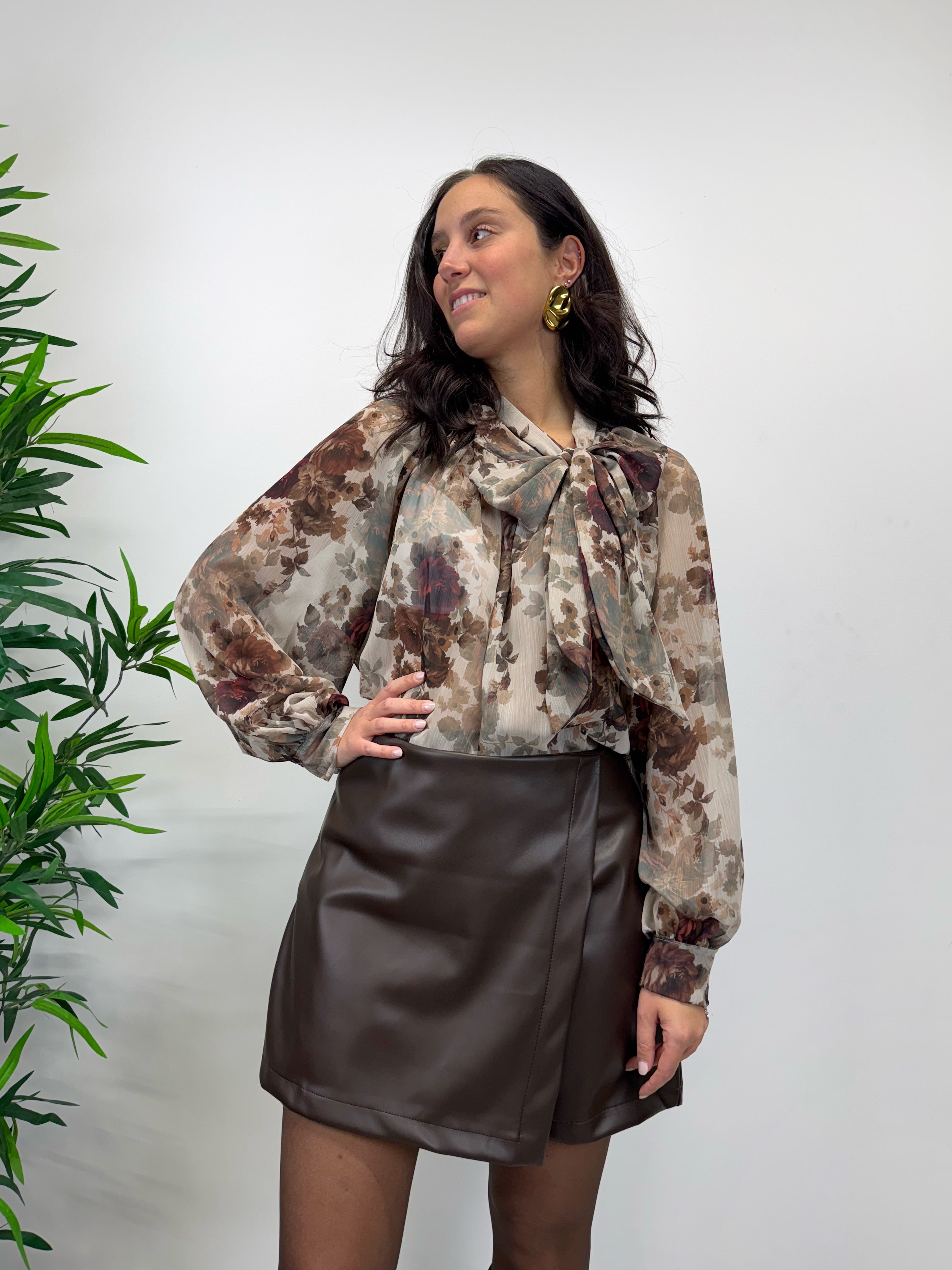 Pantagonna in ecopelle caffè