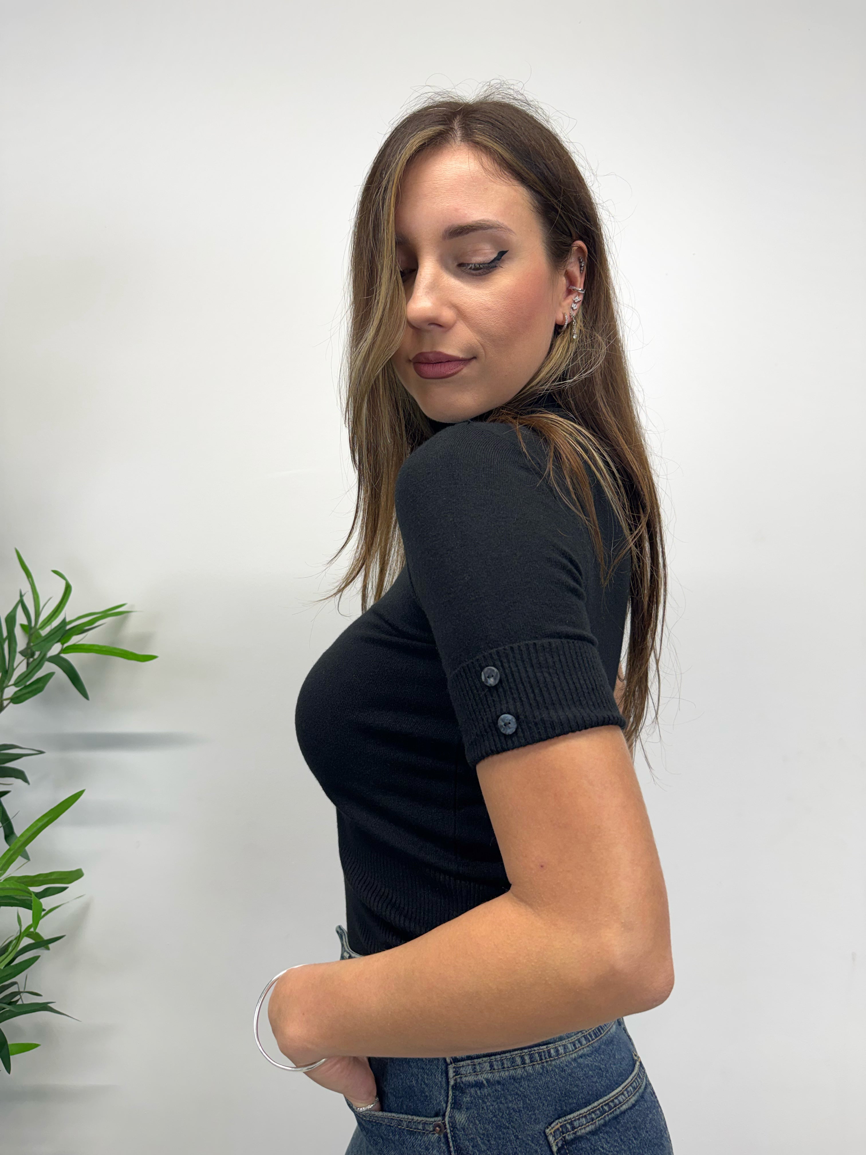Dolcevita manica corta +colori