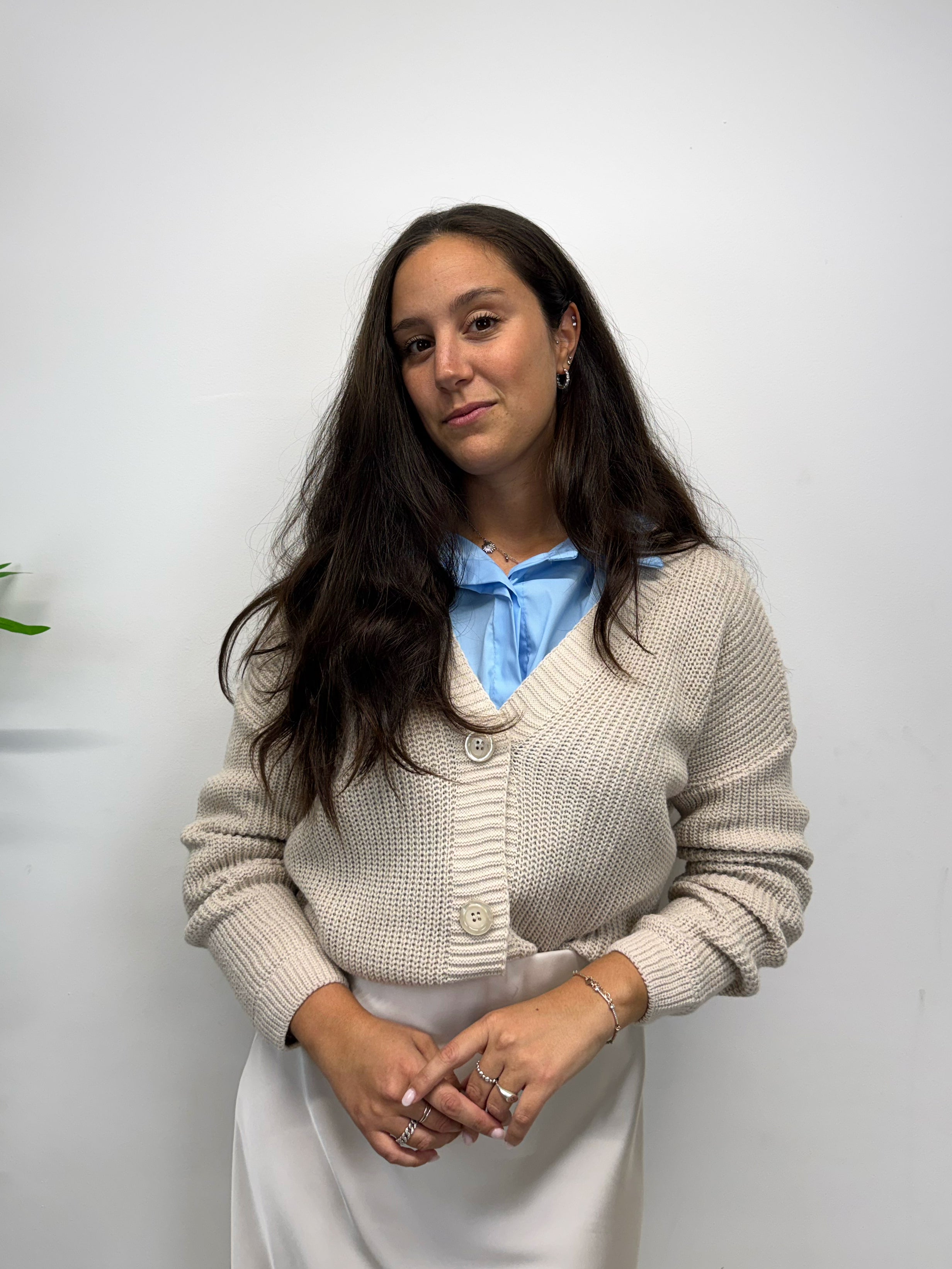 Cardigan basic con bottoni +colori