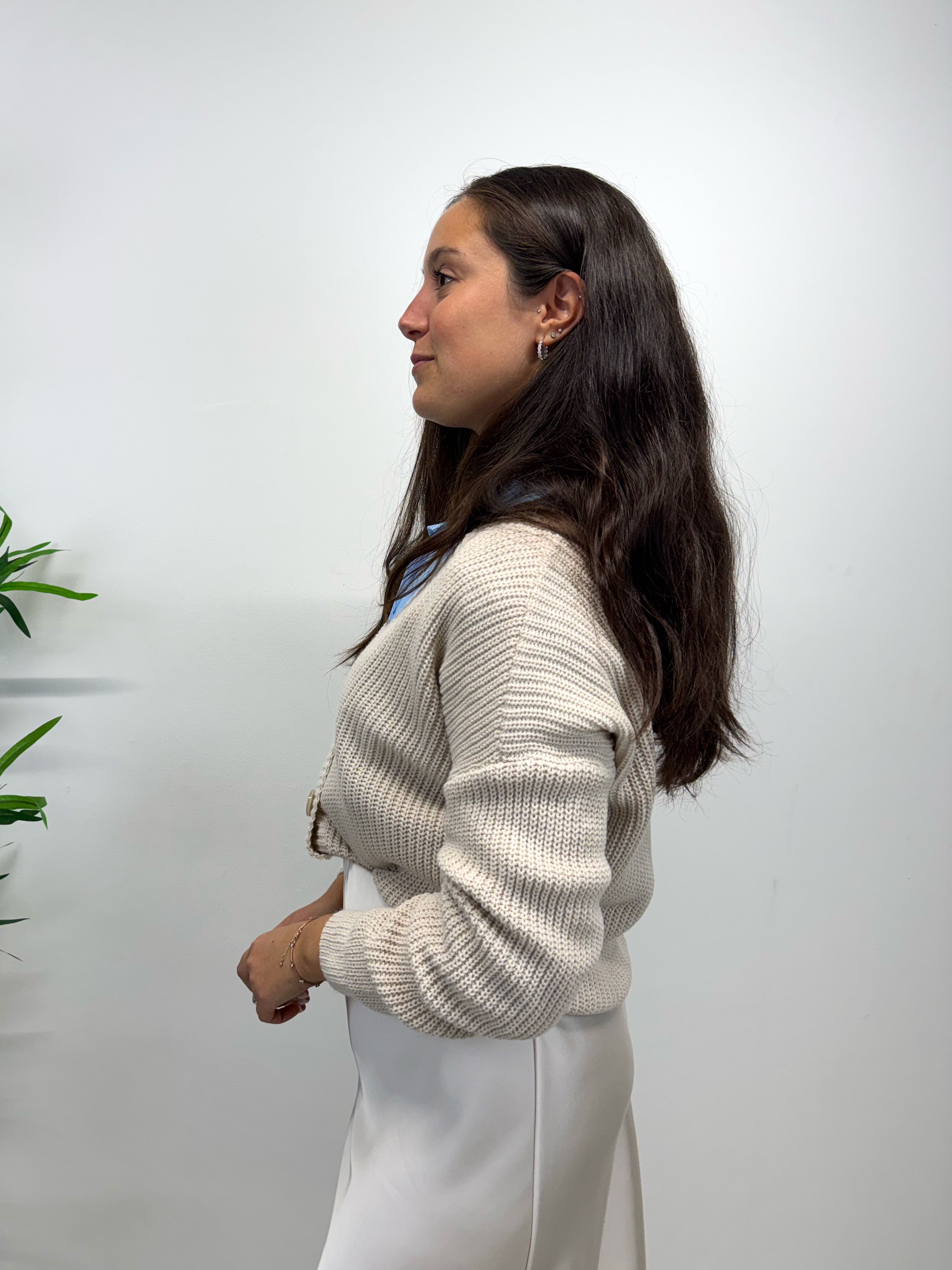 Cardigan basic con bottoni +colori