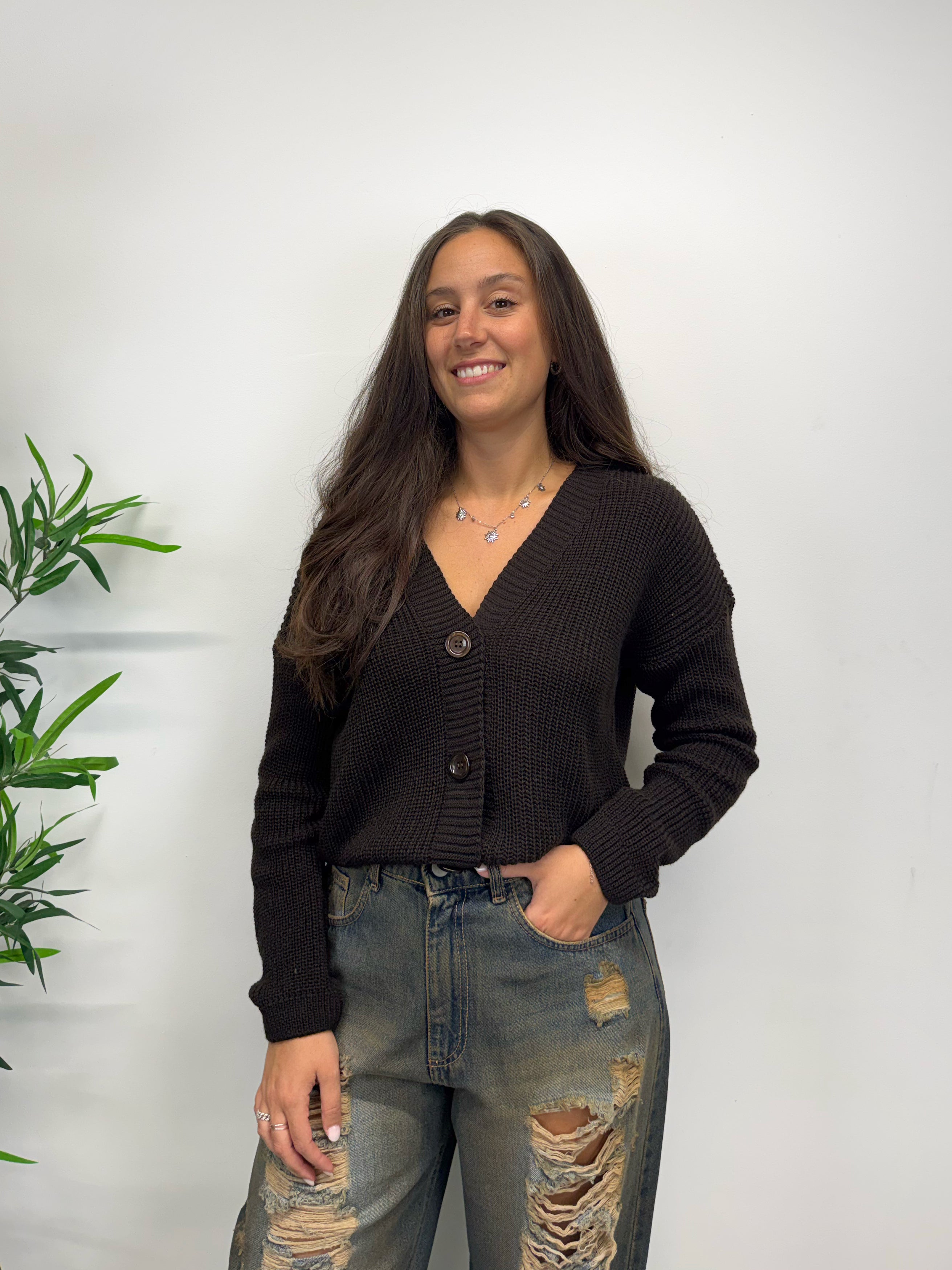 Cardigan basic con bottoni +colori