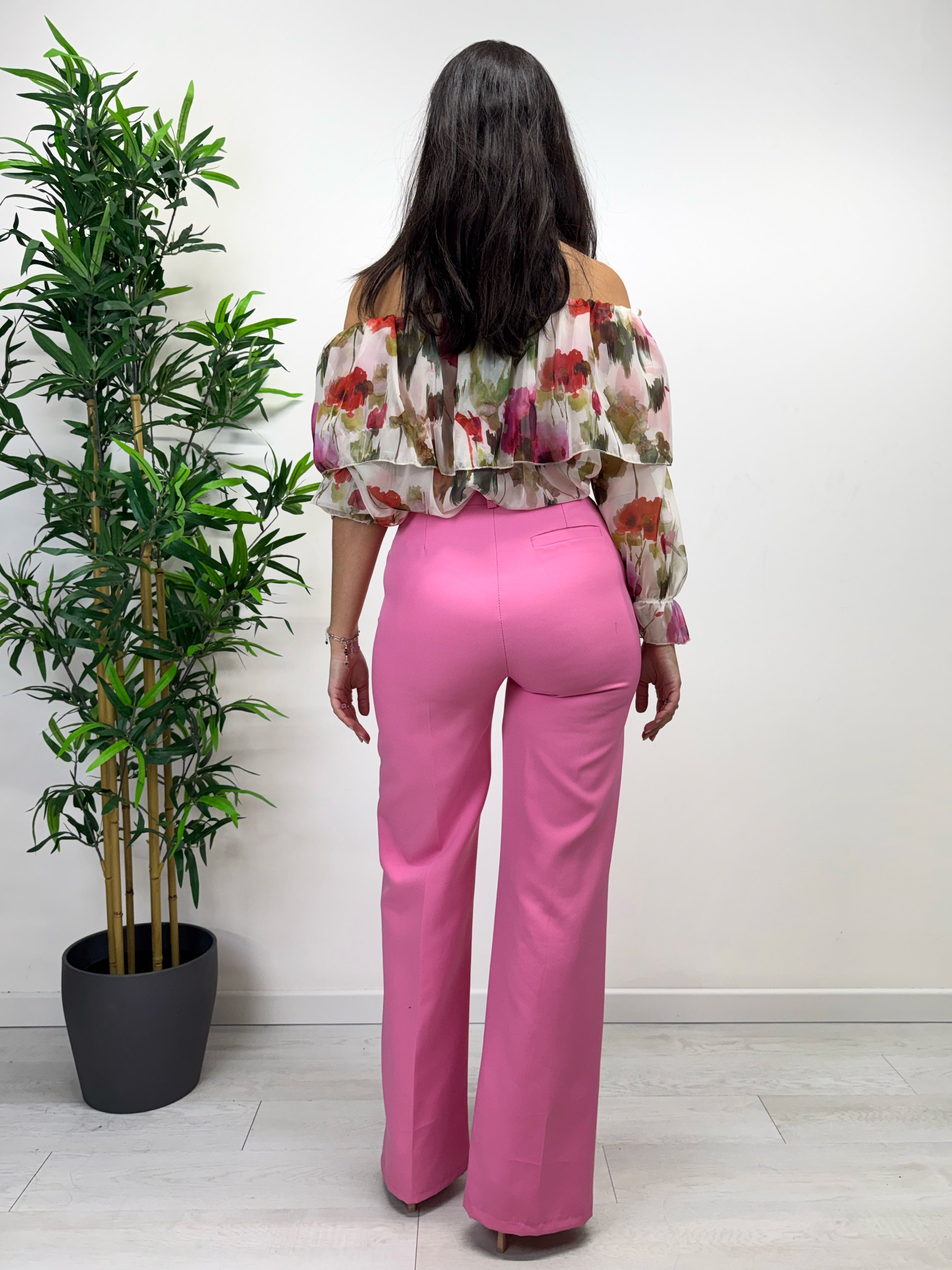 Pantaloni a palazzo HONEY rosa