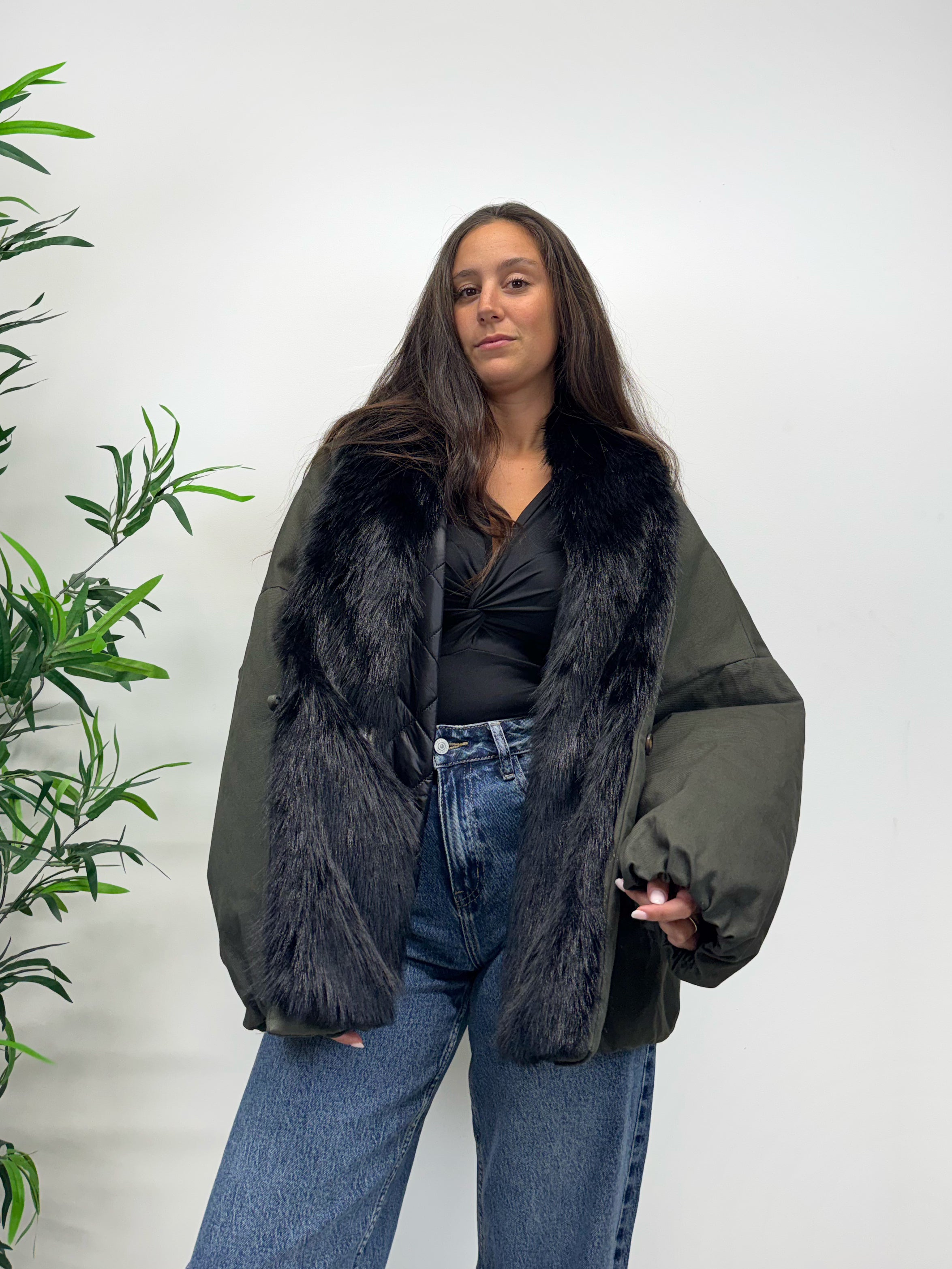 Bomber OVERSIZE kikisix militare