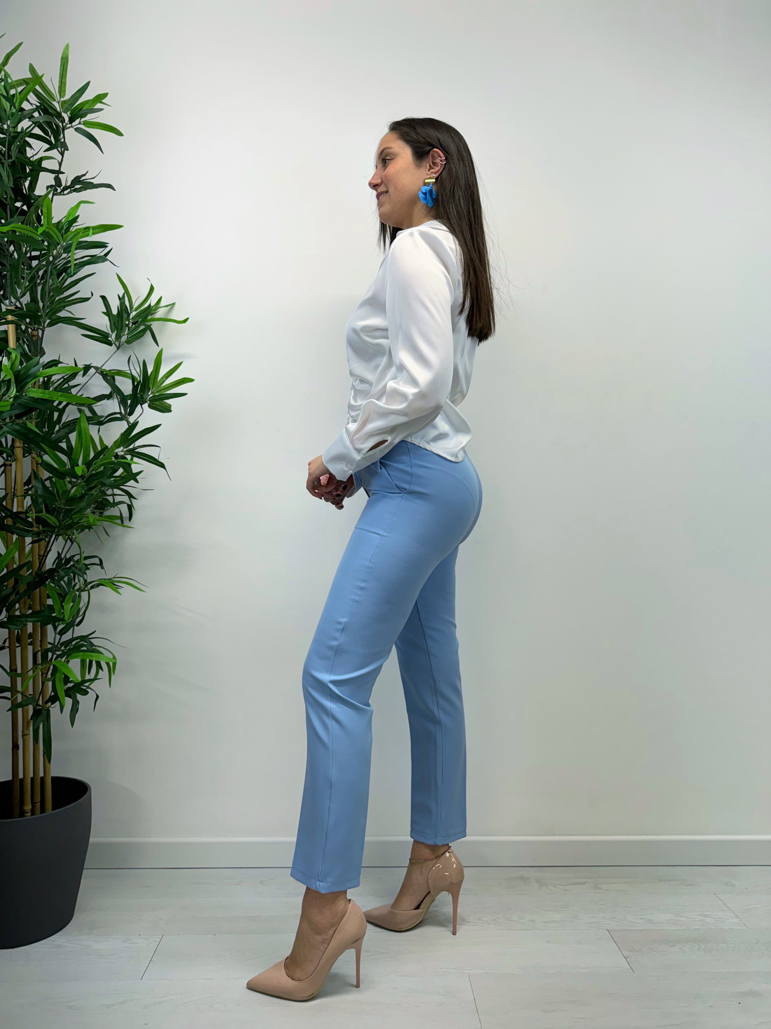 Pantaloni MARGARET celeste
