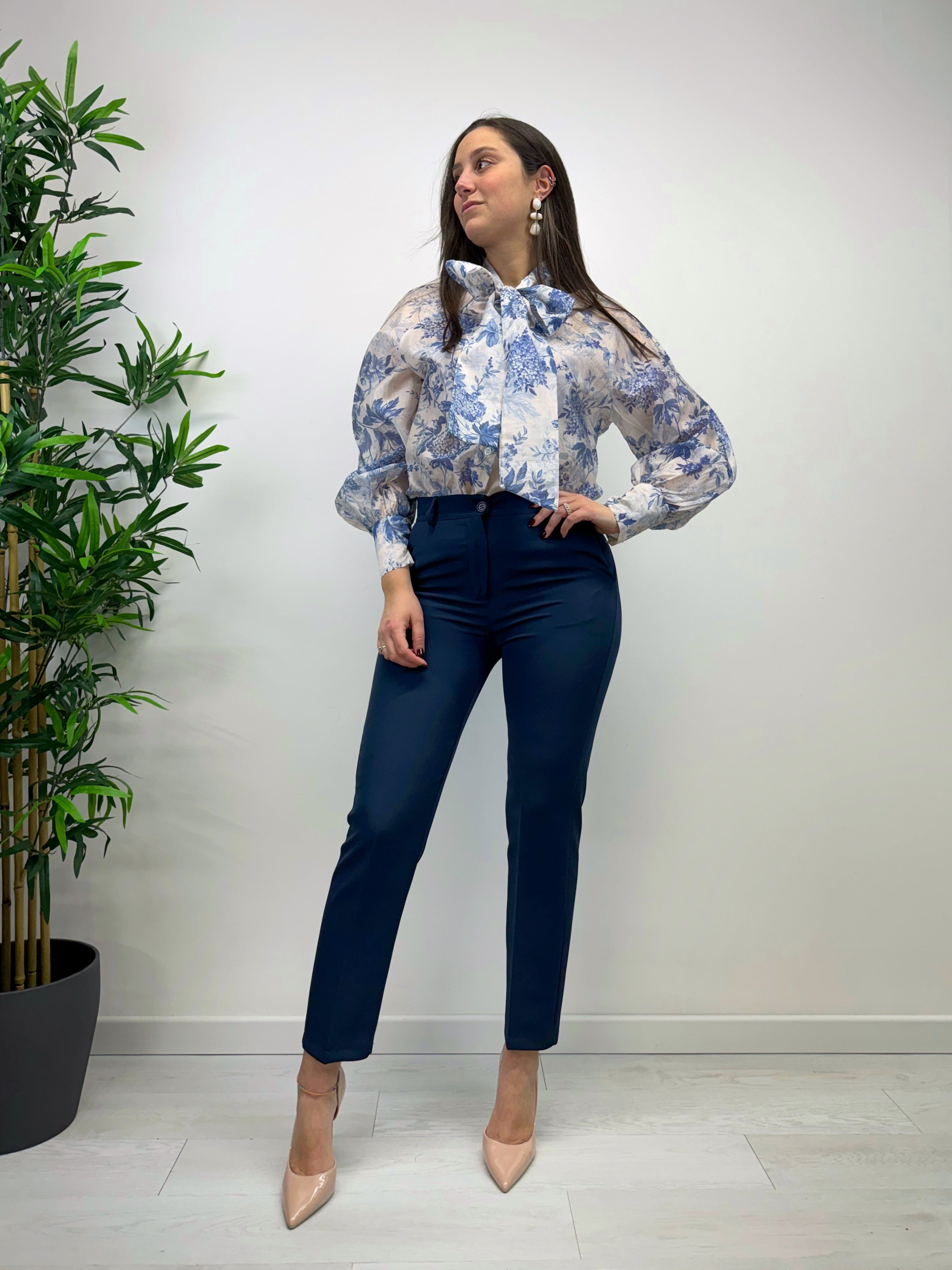 Pantaloni MARGARET blu navy