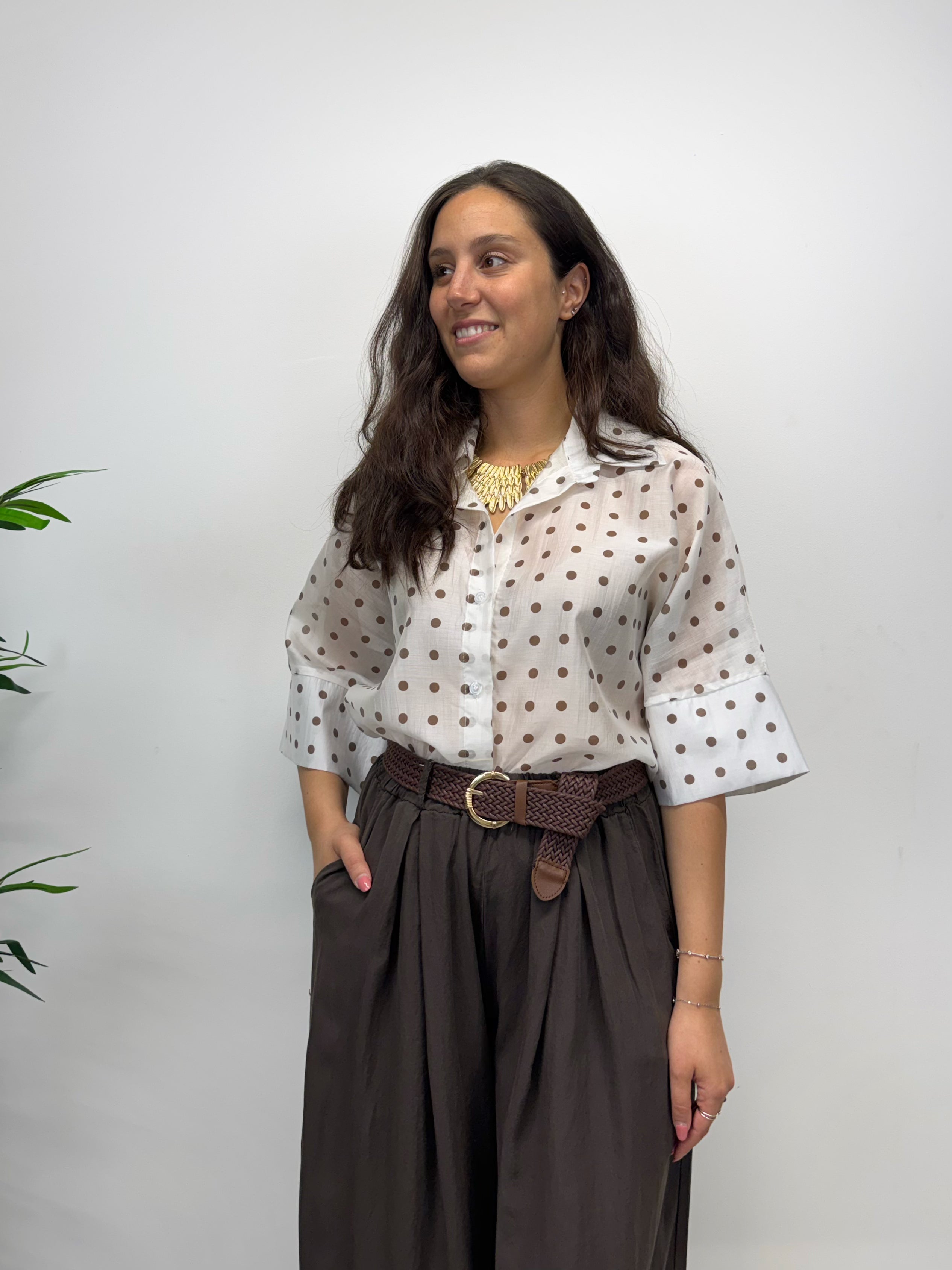 Camicia a pois