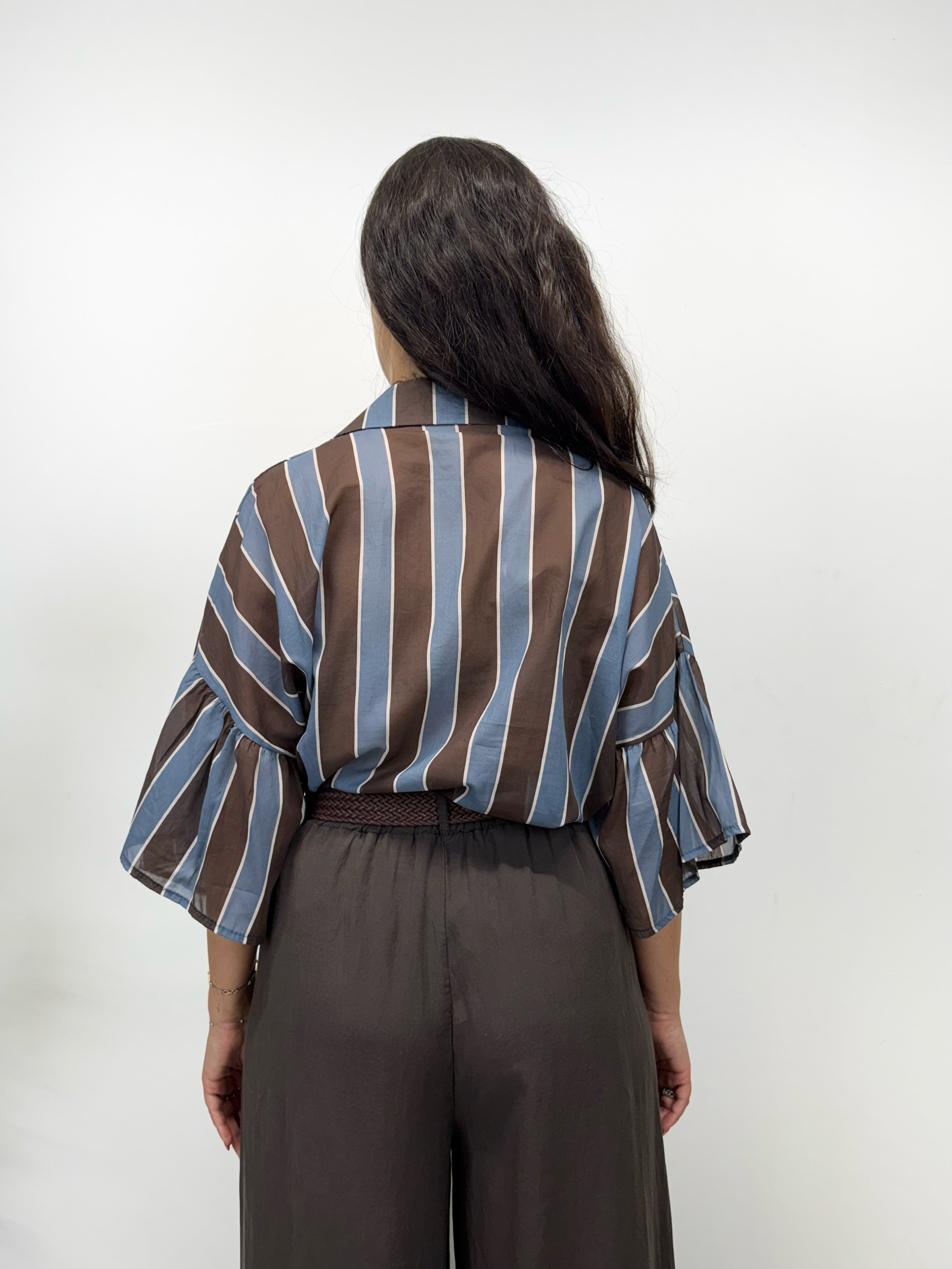 Camicia a righe avio