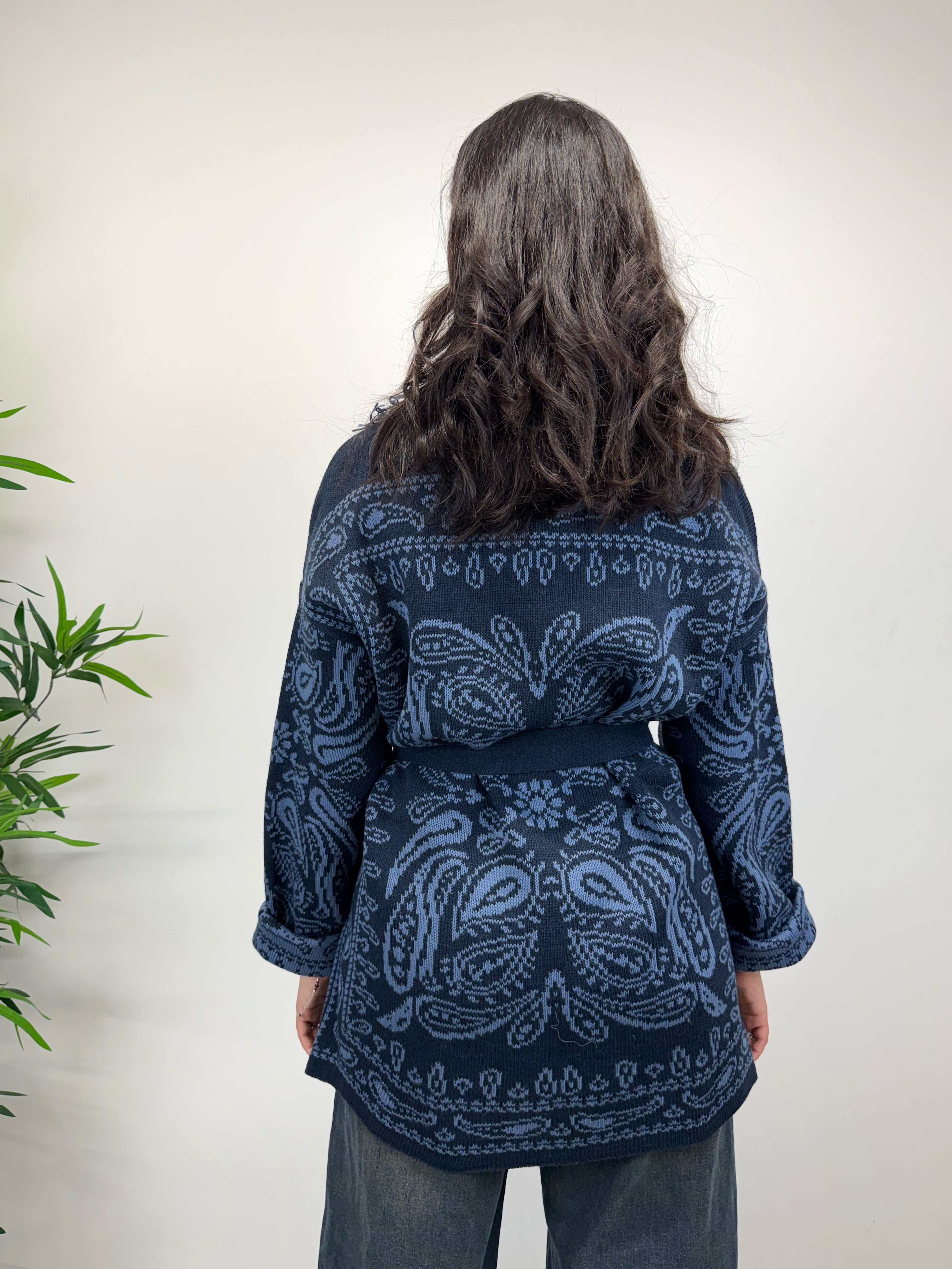 Cardigan CHUCKY blu e azzurro