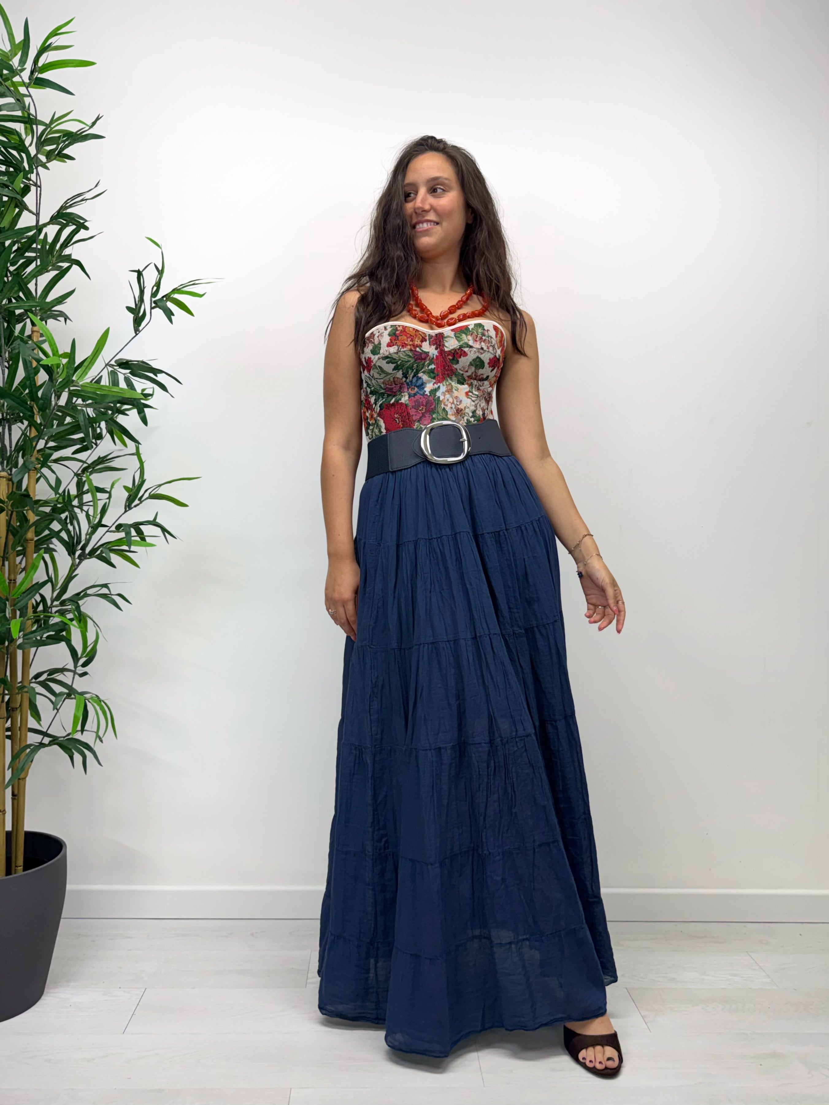 Gonnellone ESMERALDA blu navy