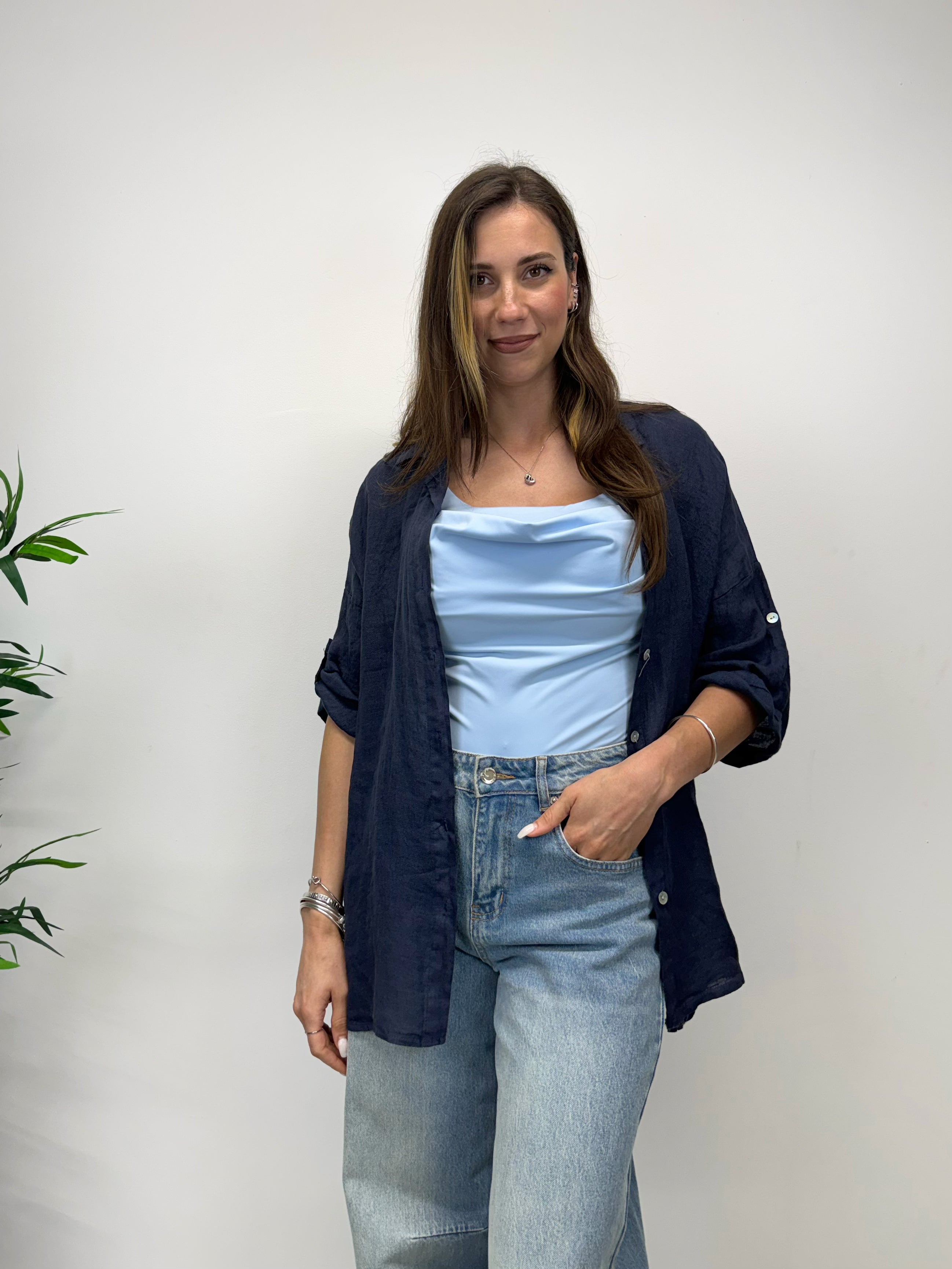 Camicia in lino +colori