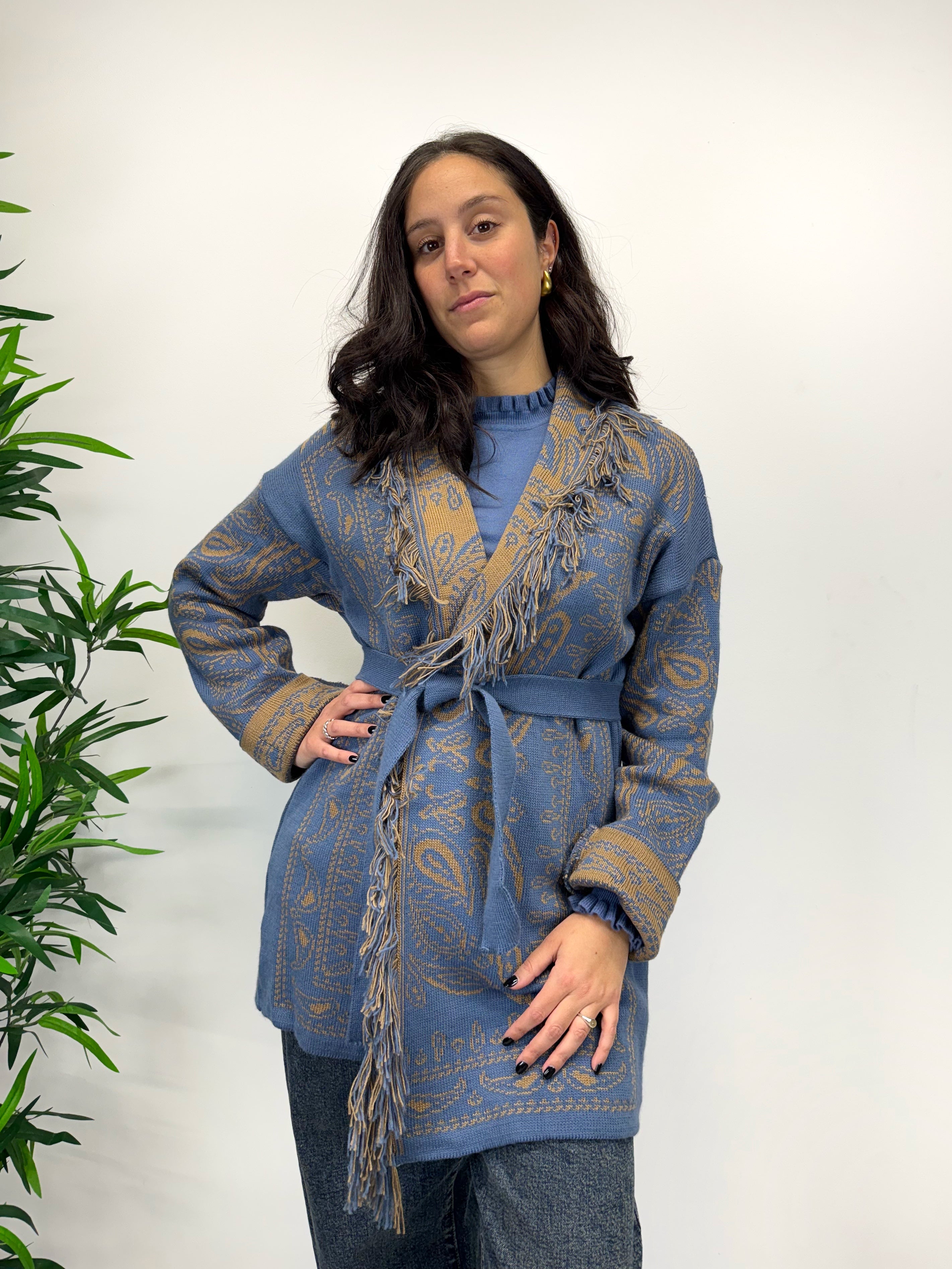 Cardigan CHUCKY avio e camel