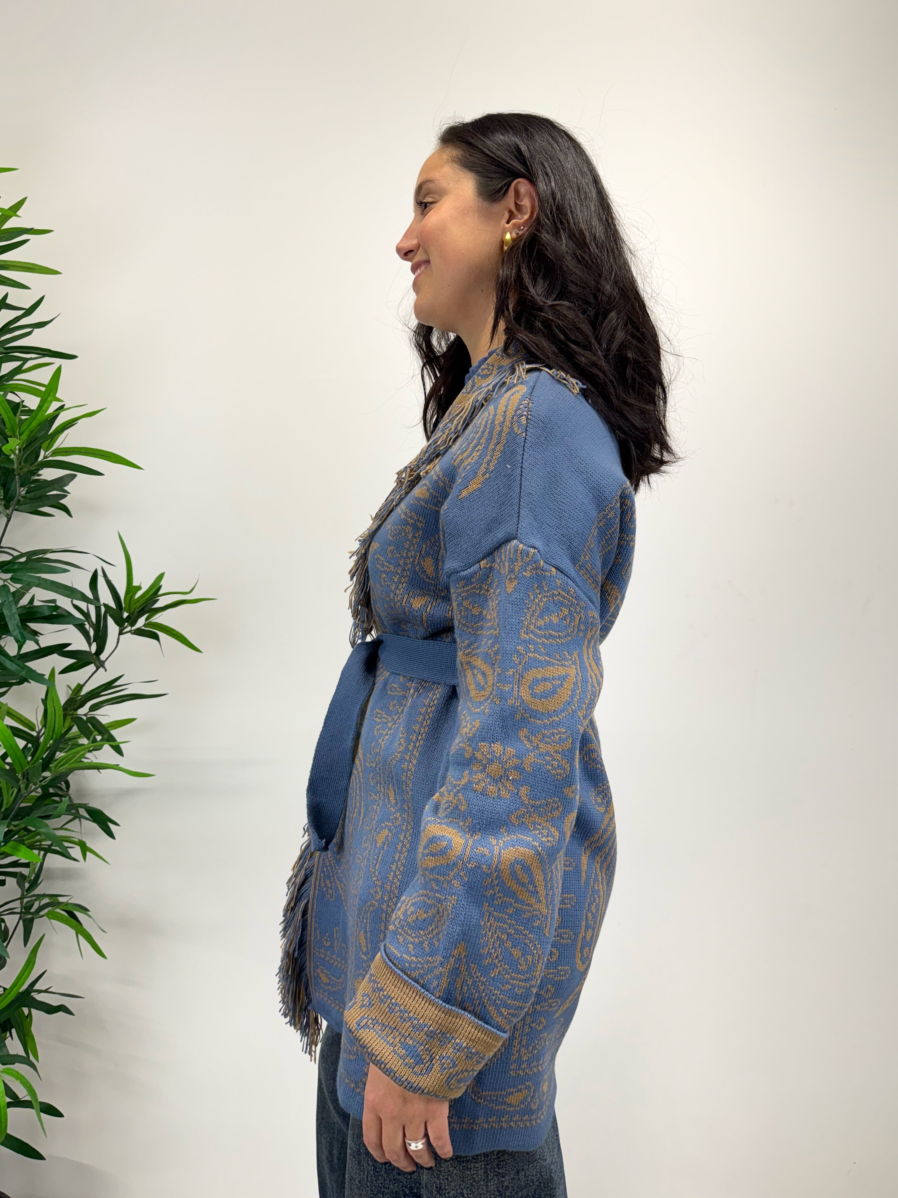 Cardigan CHUCKY avio e camel