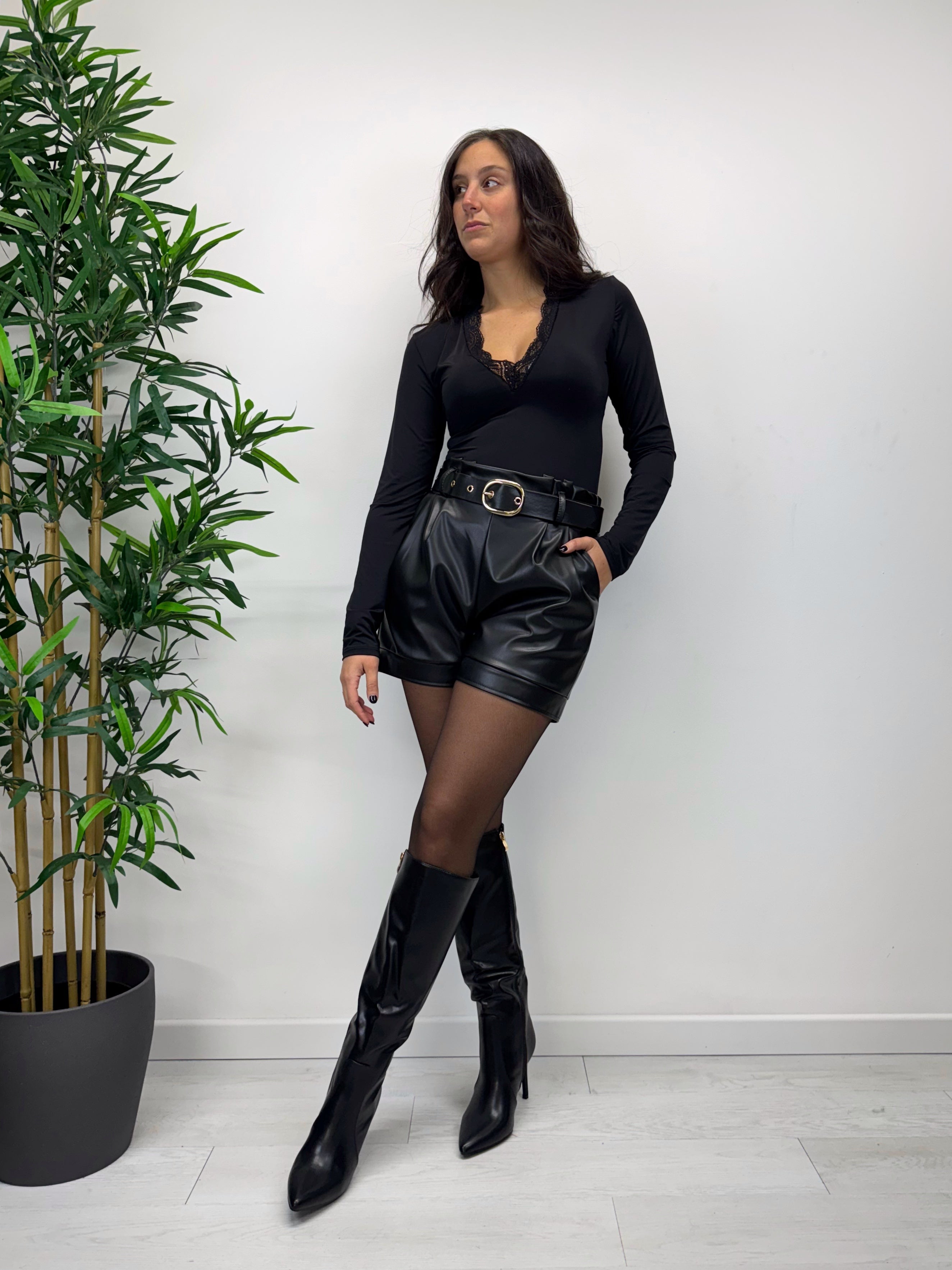 Shorts in ecopelle