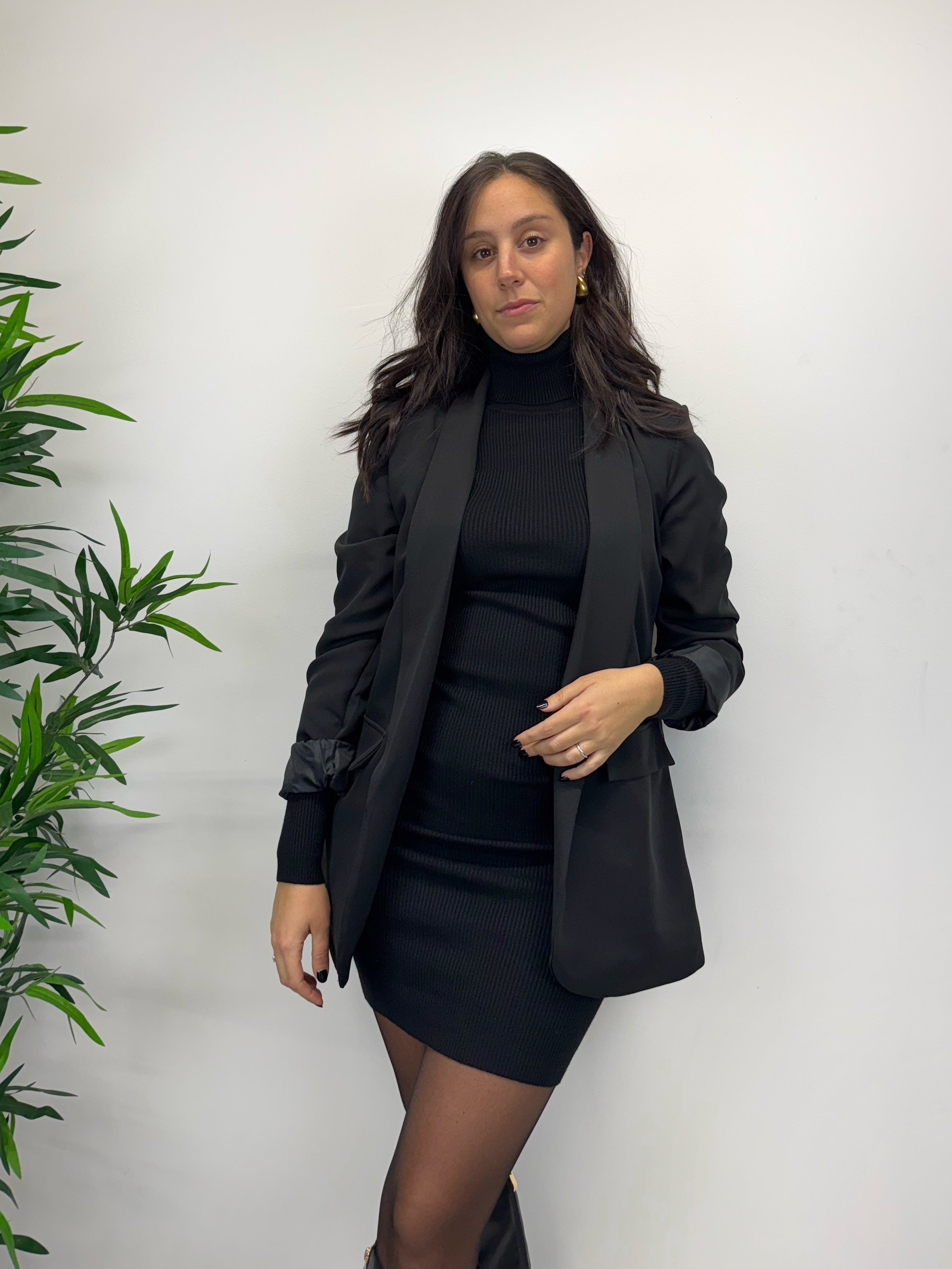 Abito dolcevita basic nero