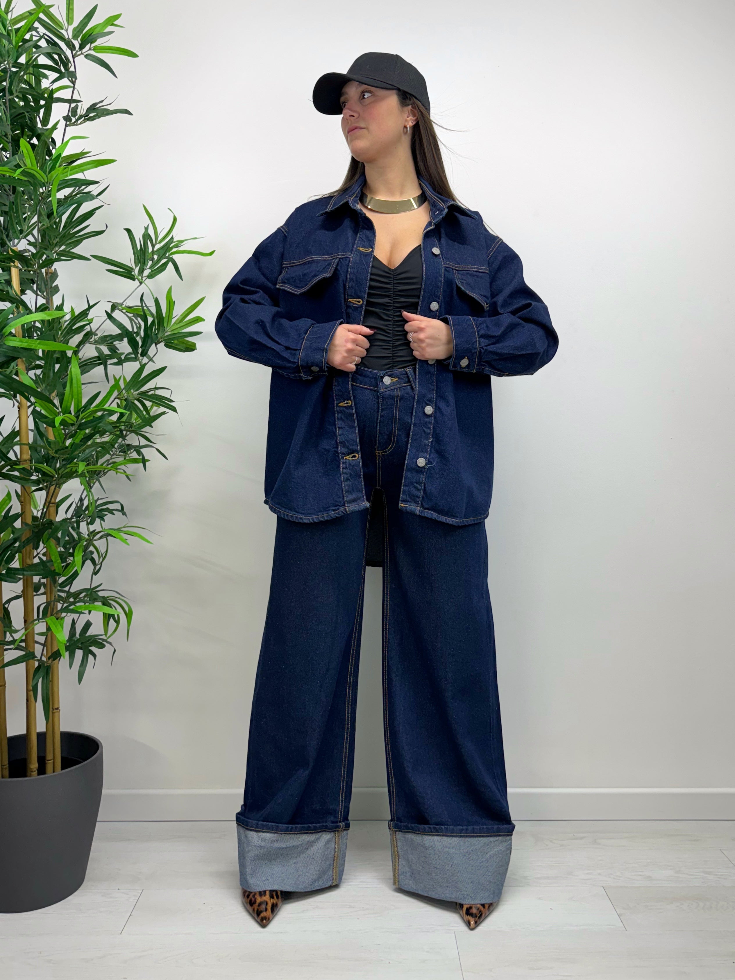 Completo denim scuro