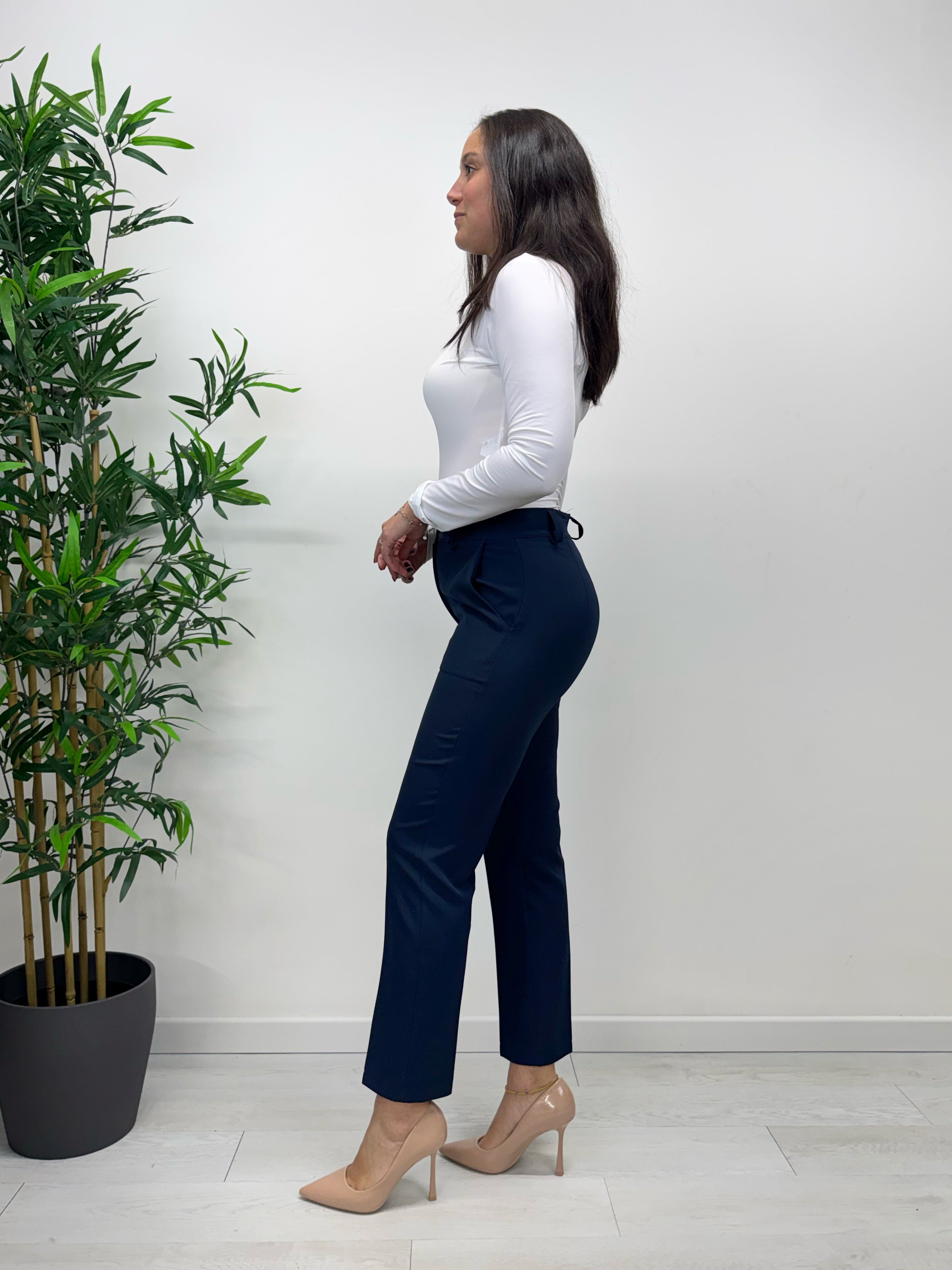 Pantaloni MARGARET blu navy